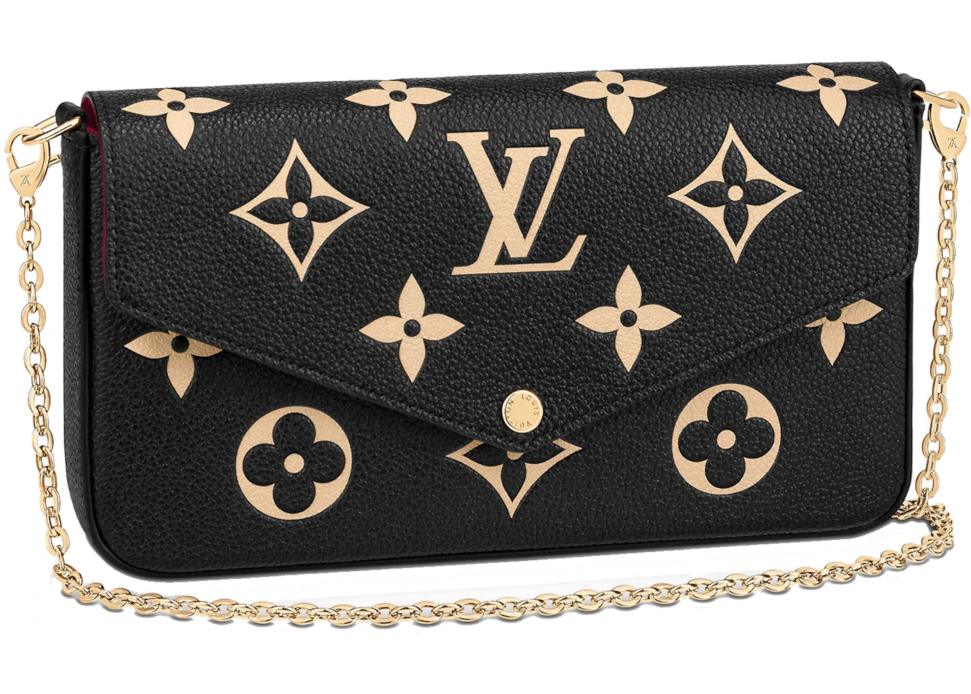 Louis Vuitton Félicie Pochette Bicolor Monogram Empriente Black/Beige