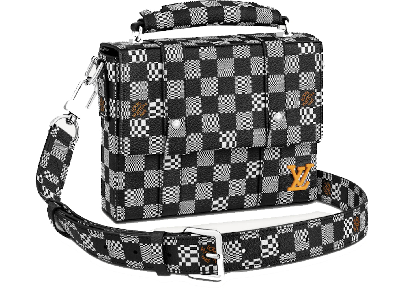 Louis Vuitton Flap Soft Trunk Messenger Black/White