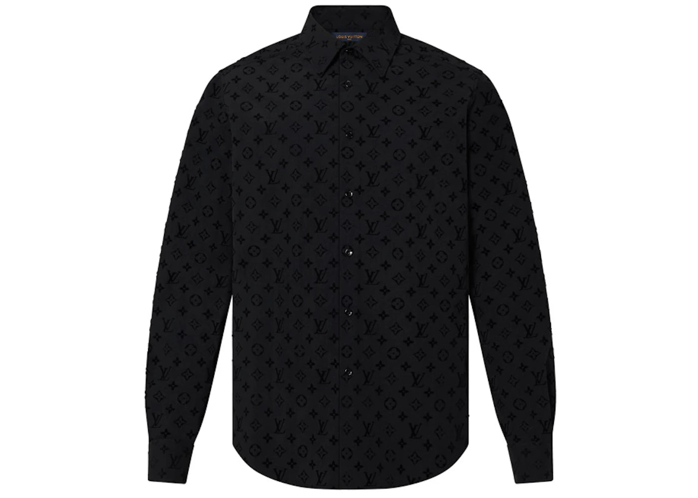 Louis Vuitton Flocked Monogram Classic Shirt Black
