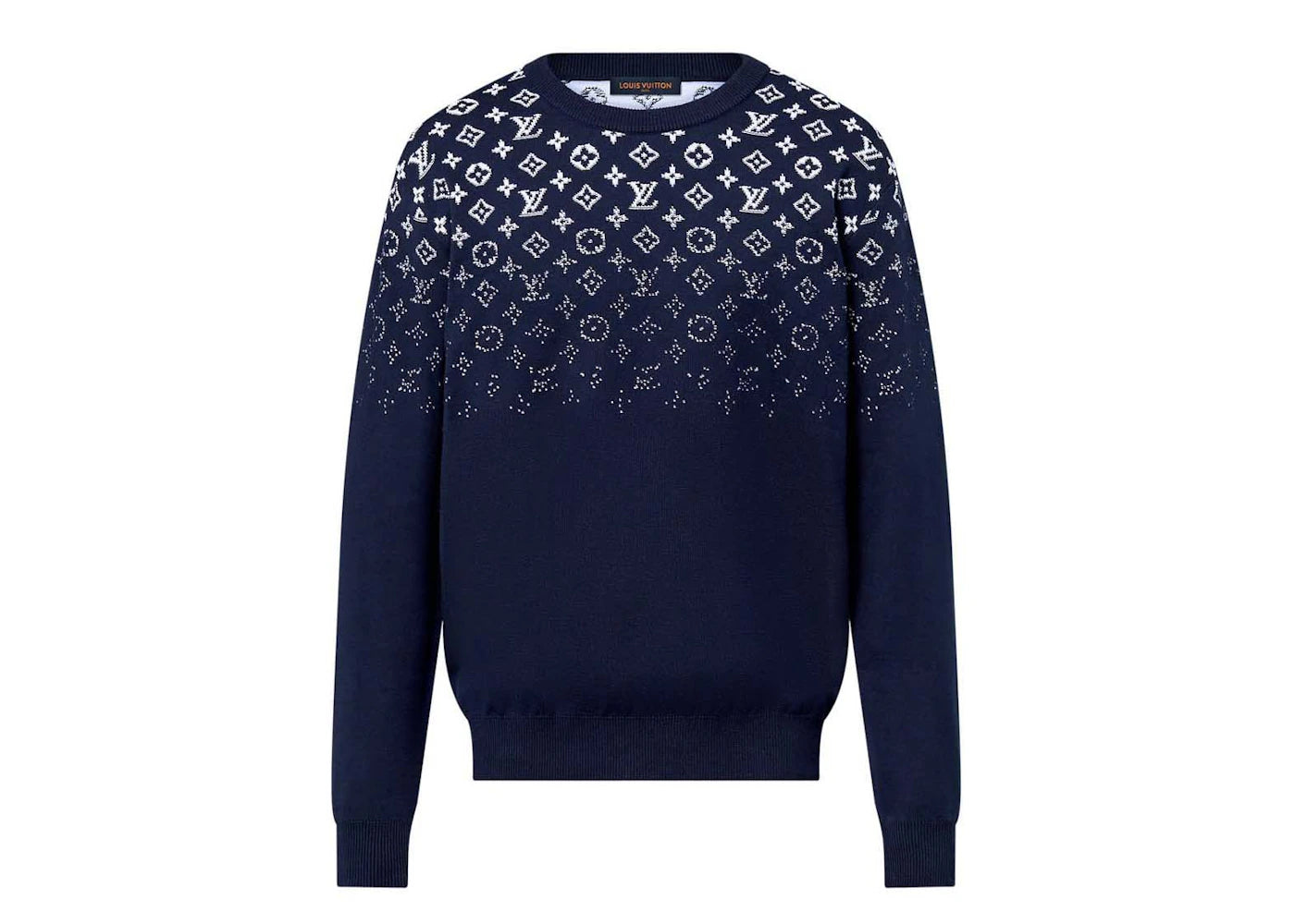 Louis Vuitton Gradient Cotton Crewneck Navy Blue