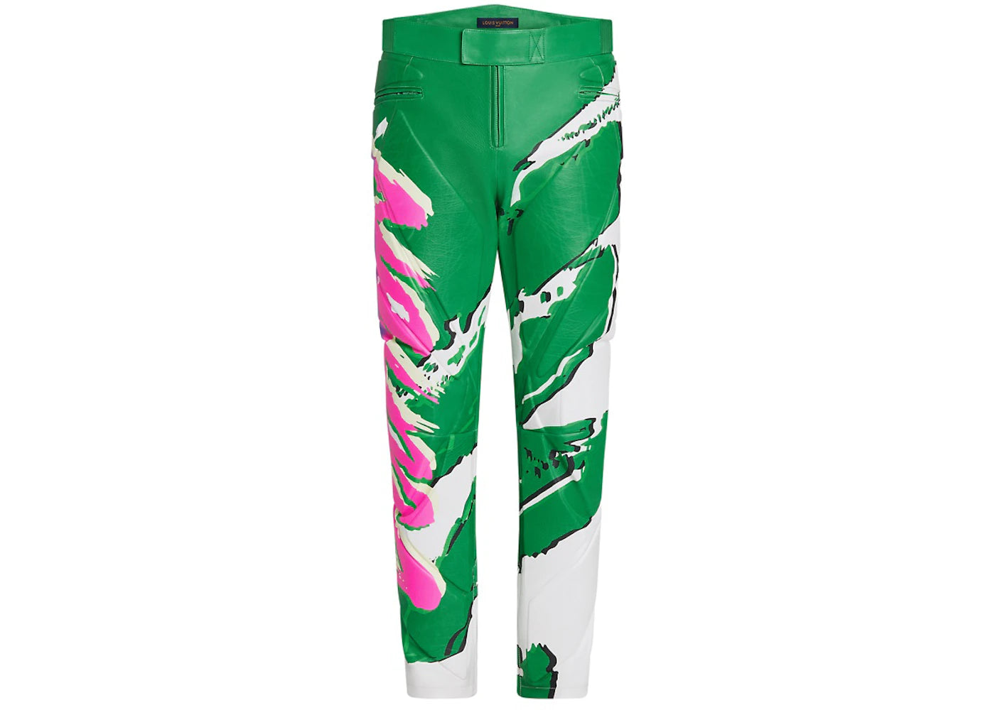 Louis Vuitton Graphic Leather Biker Pants White