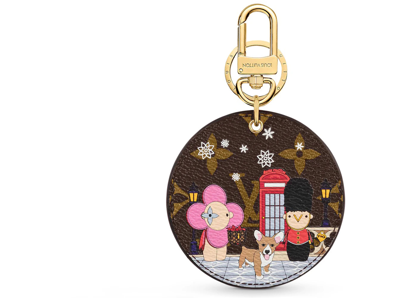 Louis Vuitton Illustre London Xmas Bag Charm and Key Holder Monogram Vivienne Brown