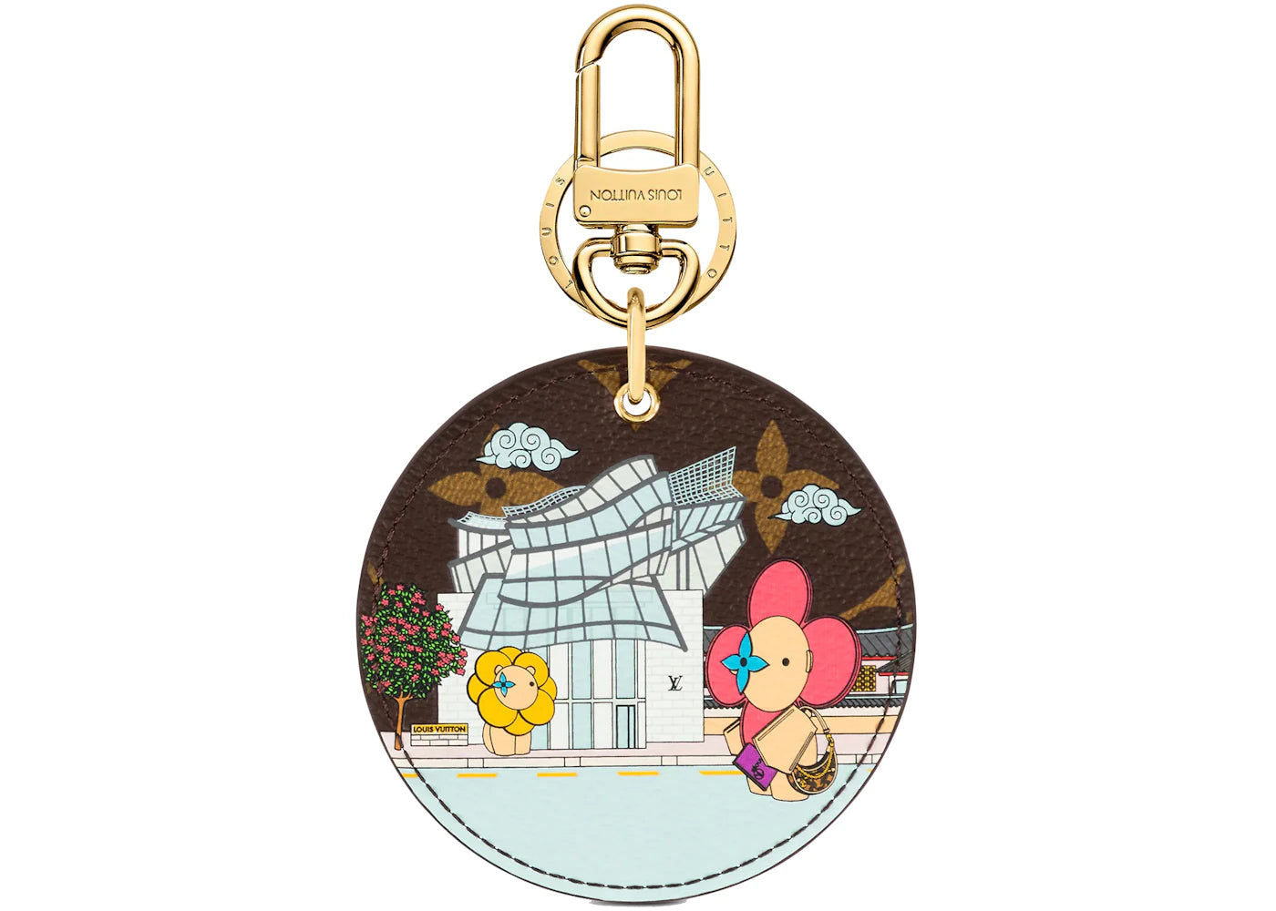 Louis Vuitton Illustre Xmas Seoul Bag Charm And Key Holder Vivienne Holiday Light Pink