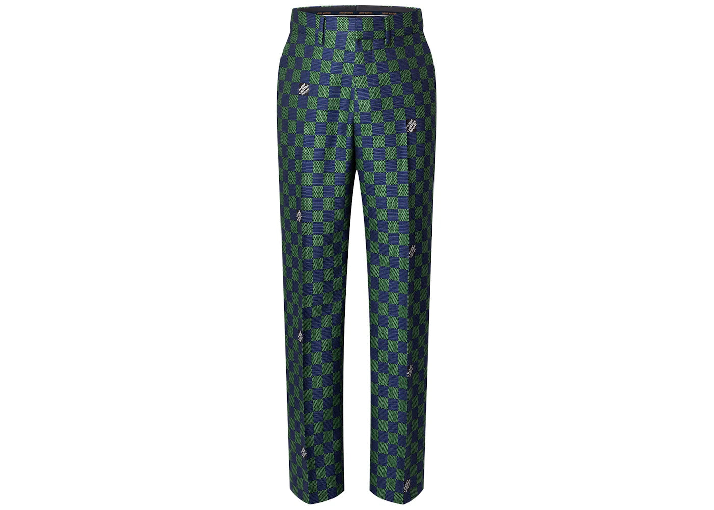 Louis Vuitton Jacquard Damier Wool Cigarette Pants Multicolor