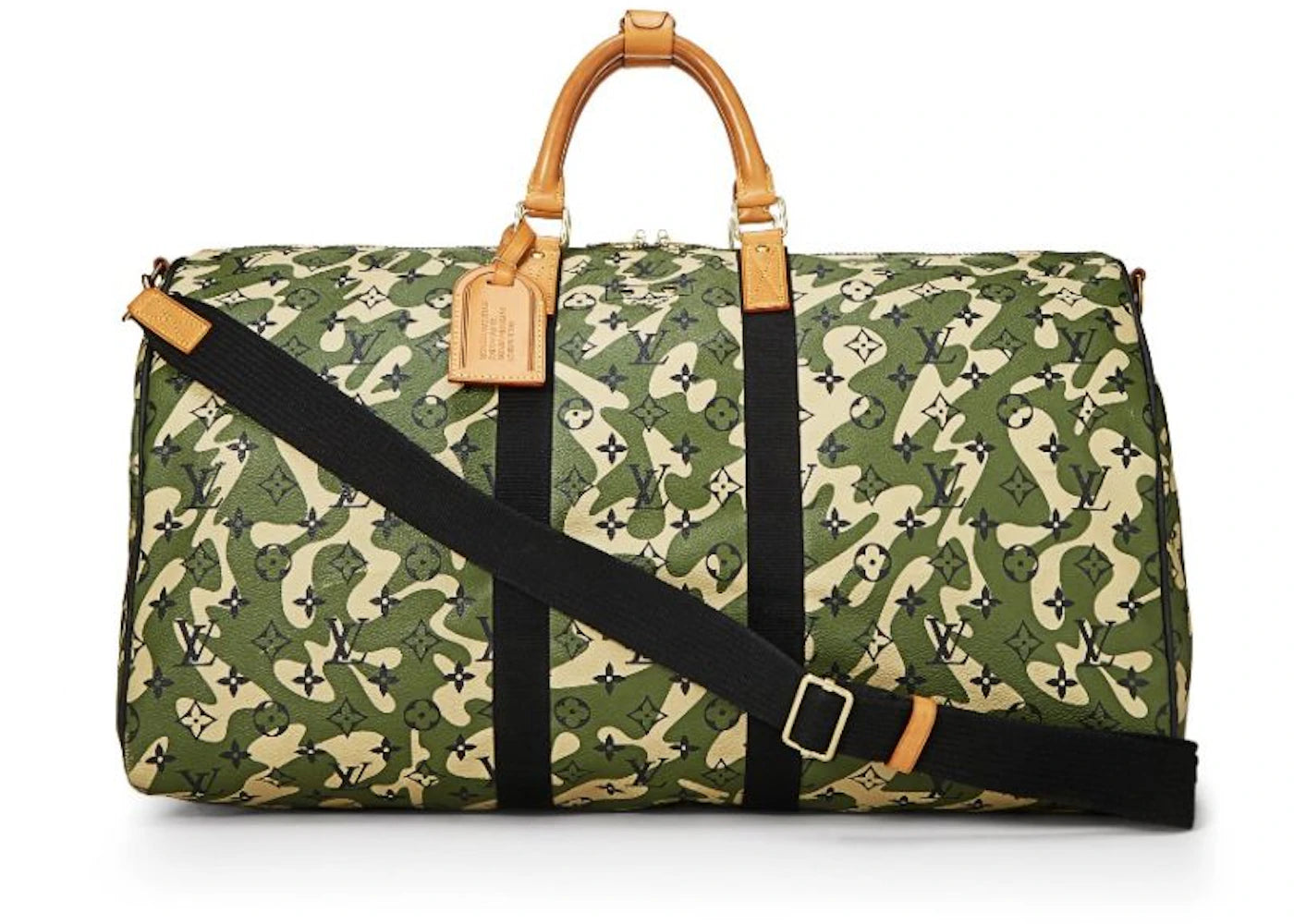 Louis Vuitton x Takashi Murakami Keepall Bandouliere Monogramouflage 55 Green