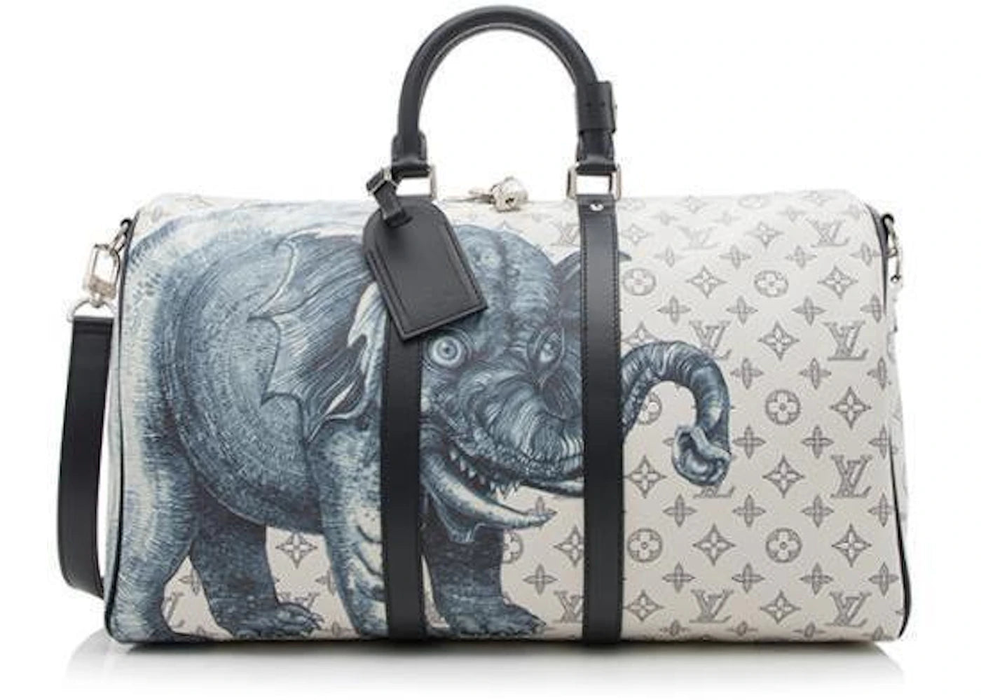 Louis Vuitton x Chapman Brothers Keepall Bandouliere Monogram Savane Ink 45 Blue/Grey