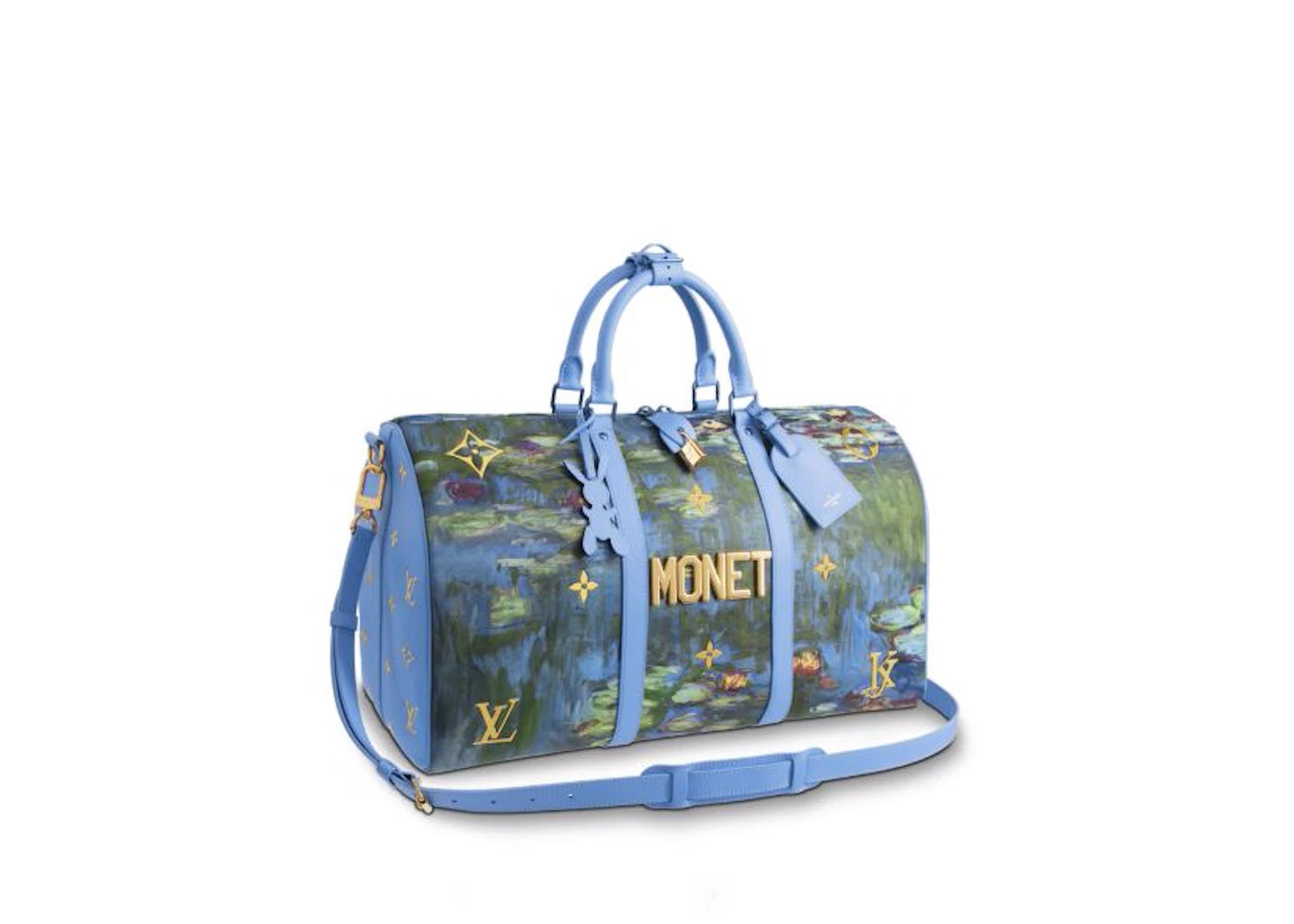 Louis Vuitton x Jeff Koons Keepall Bandouliere Claude Monet Masters 50 Lavender Multicolor