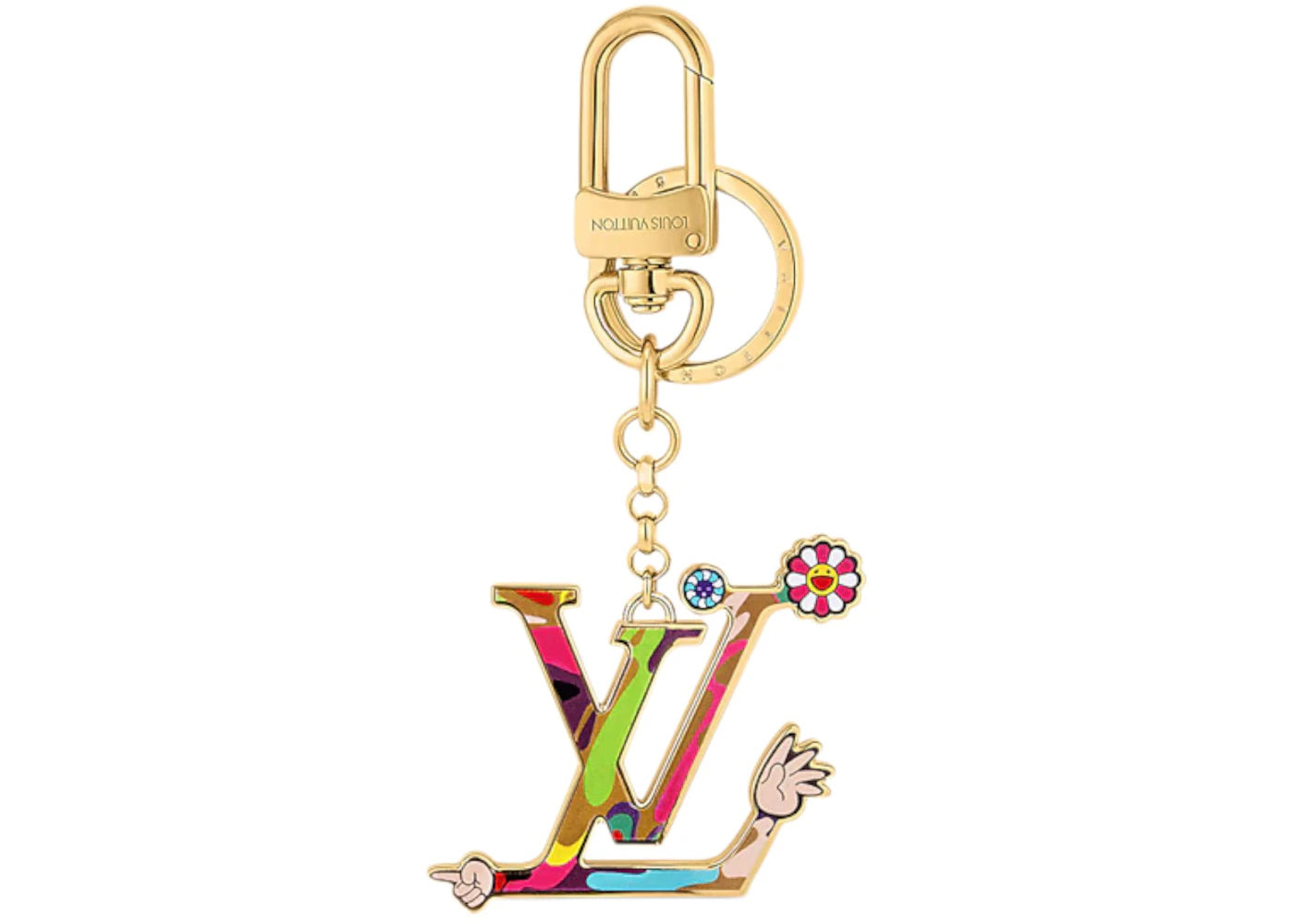 Louis Vuitton x Takashi Murakami Iconic Superflat Key Holder Multicolor