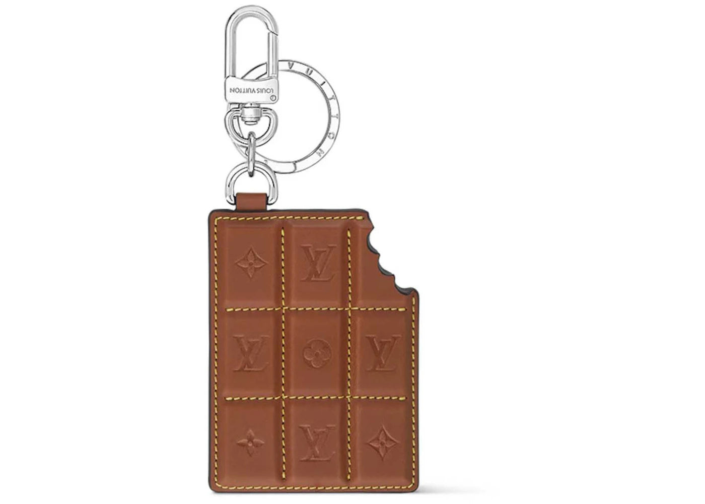 Louis Vuitton LV Chocolate Bar Figurine Key Holder and Bag Charm Brown