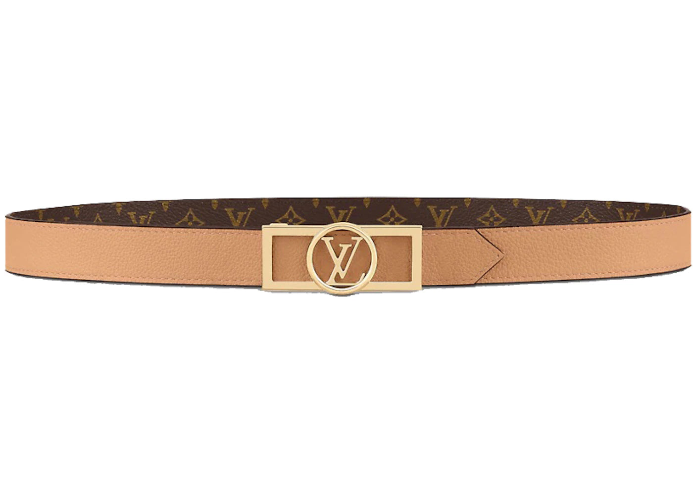 Louis Vuitton LV Dauphine 25MM Reversible Belt Arizona Beige