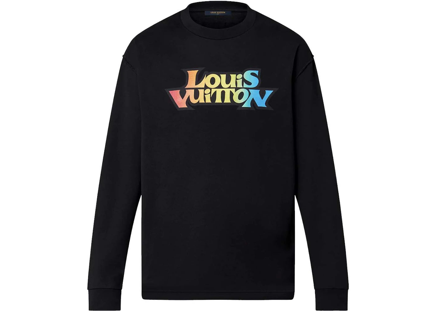 Louis Vuitton LV Fade Printed Long-Sleeved T-shirt Black