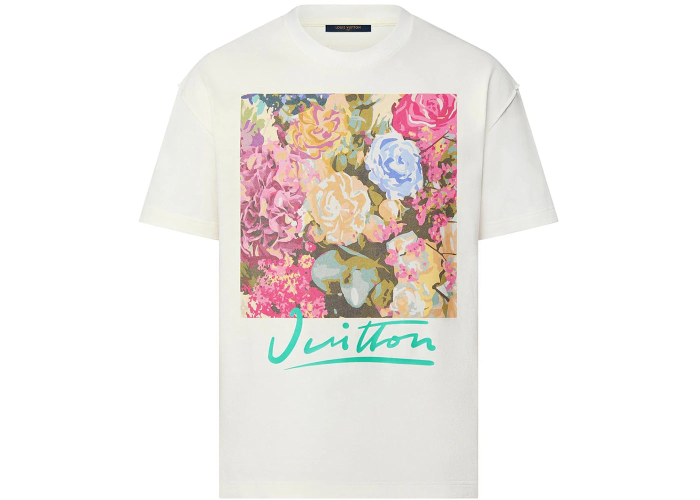 Louis Vuitton LV Flower Tapestry Print T-shirt Milky White