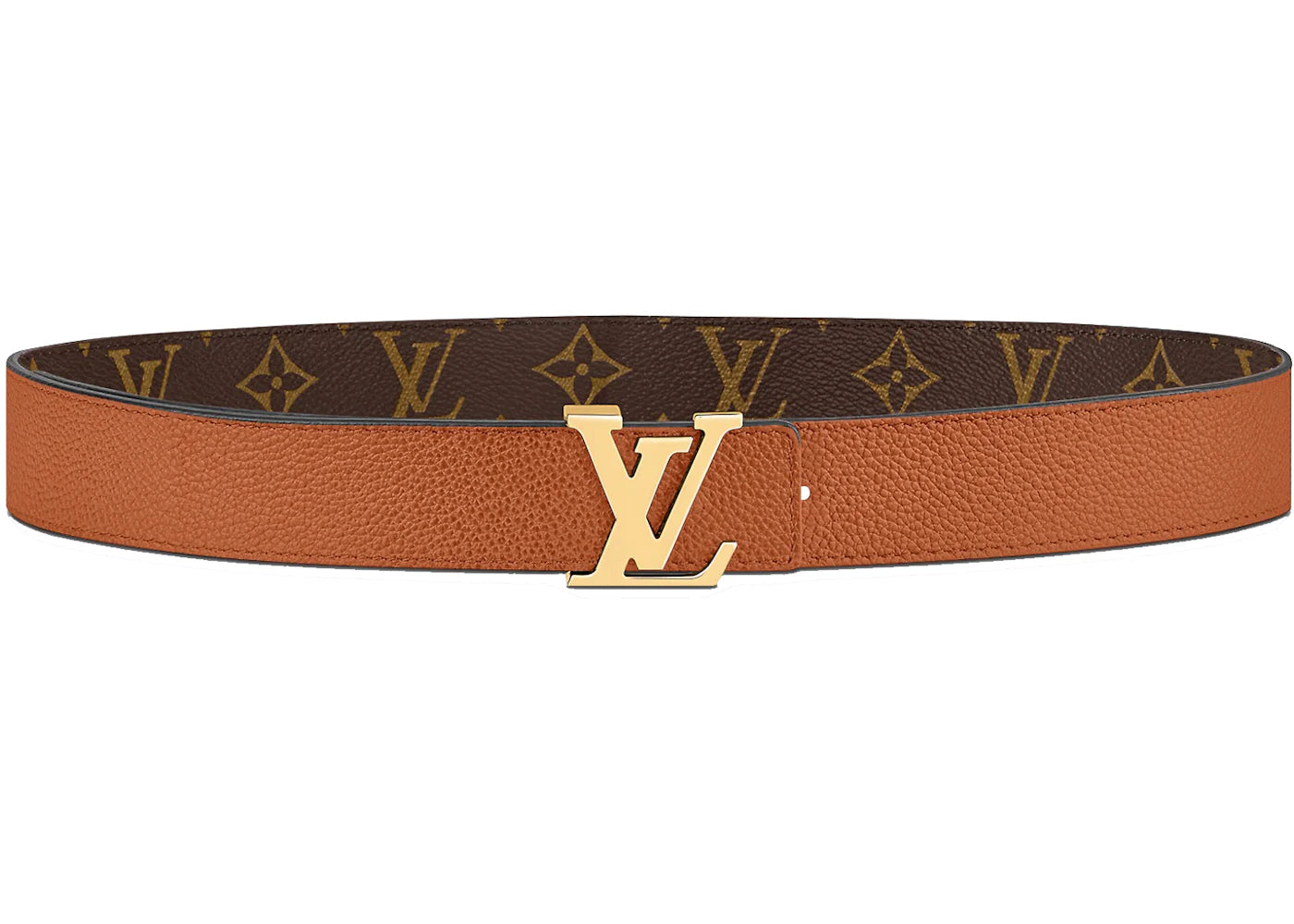 Louis Vuitton LV Initiales 30 MM Reversible Belt Monogram Tan Brown