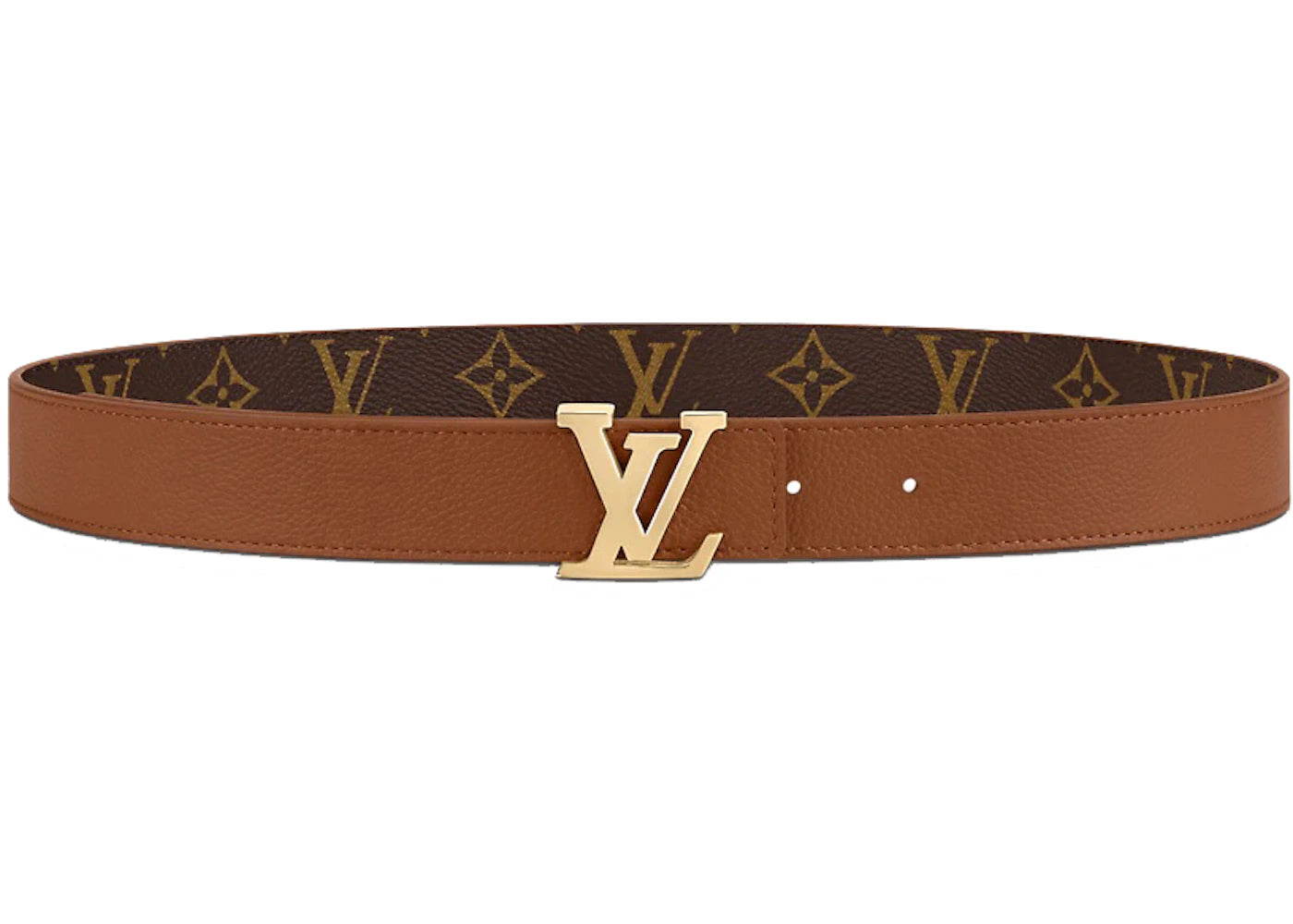 Louis Vuitton LV Initiales 30MM Reversible Belt Cognac Brown