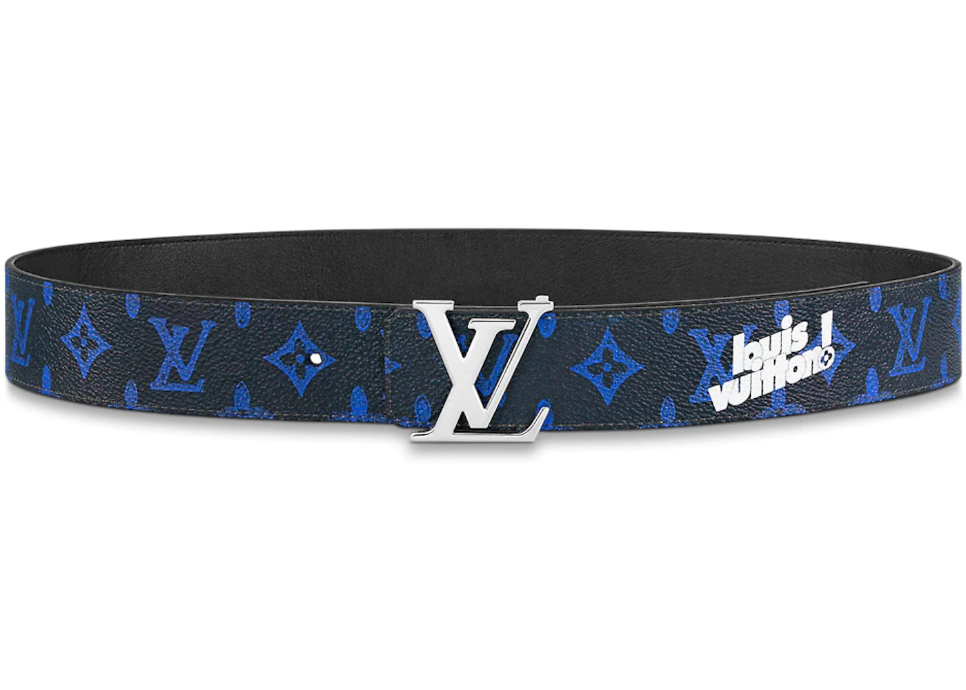 Louis Vuitton LV Initiales 40MM Reversible Belt Monogram Blue