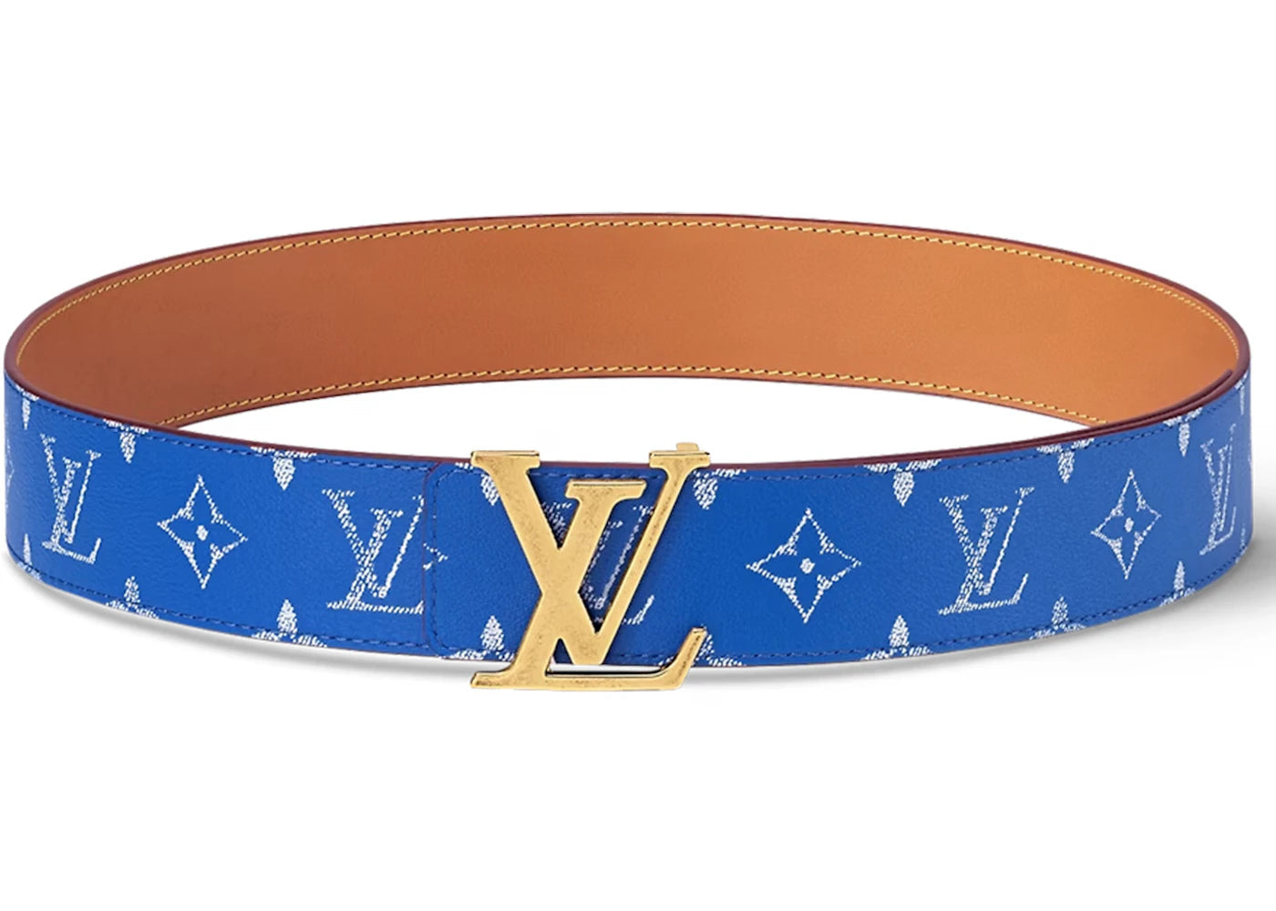 Louis Vuitton LV Initiales 40mm Reversible Belt Blue