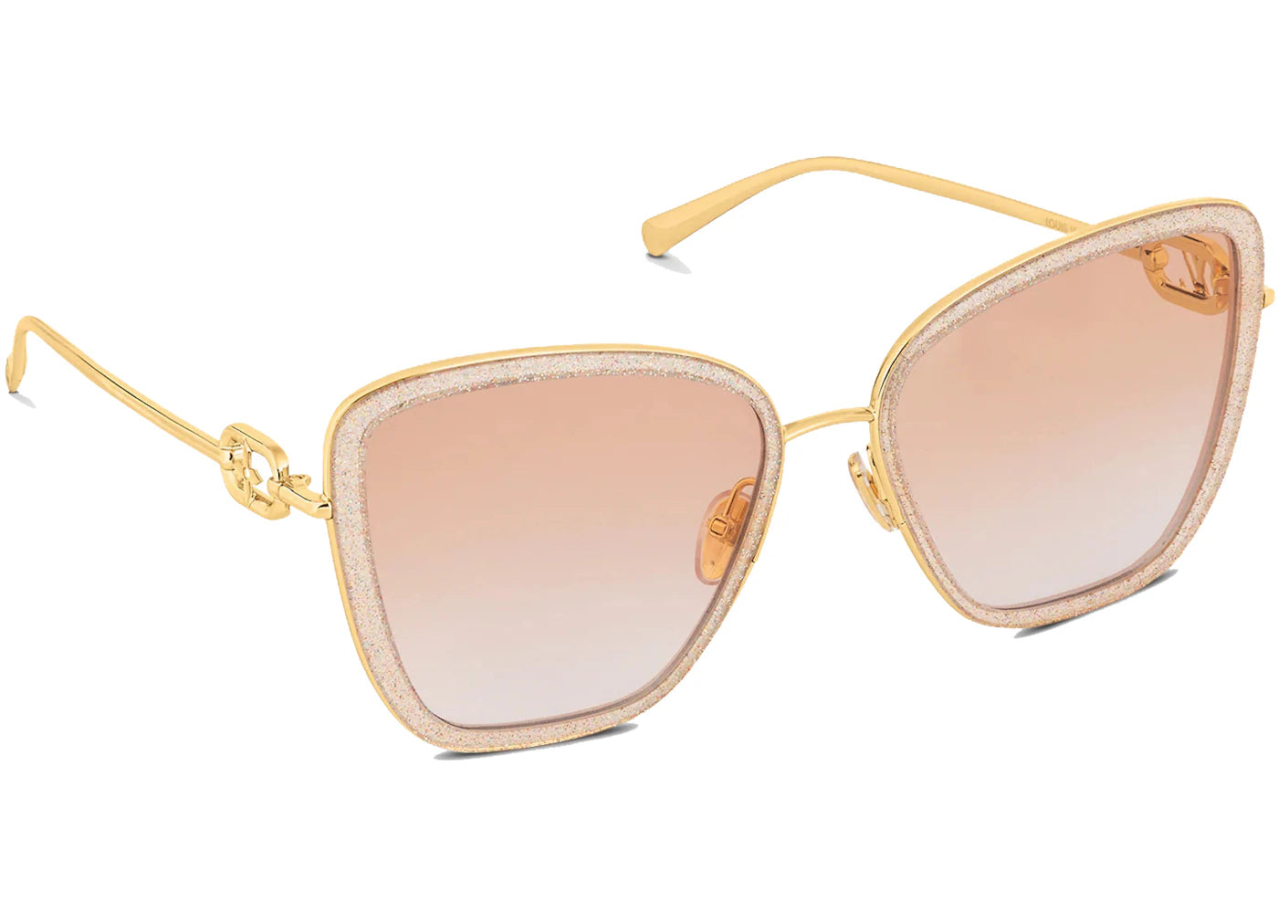 Louis Vuitton LV Link One Cat Eye Sunglasses Pink Glitter (Z1771W/E)