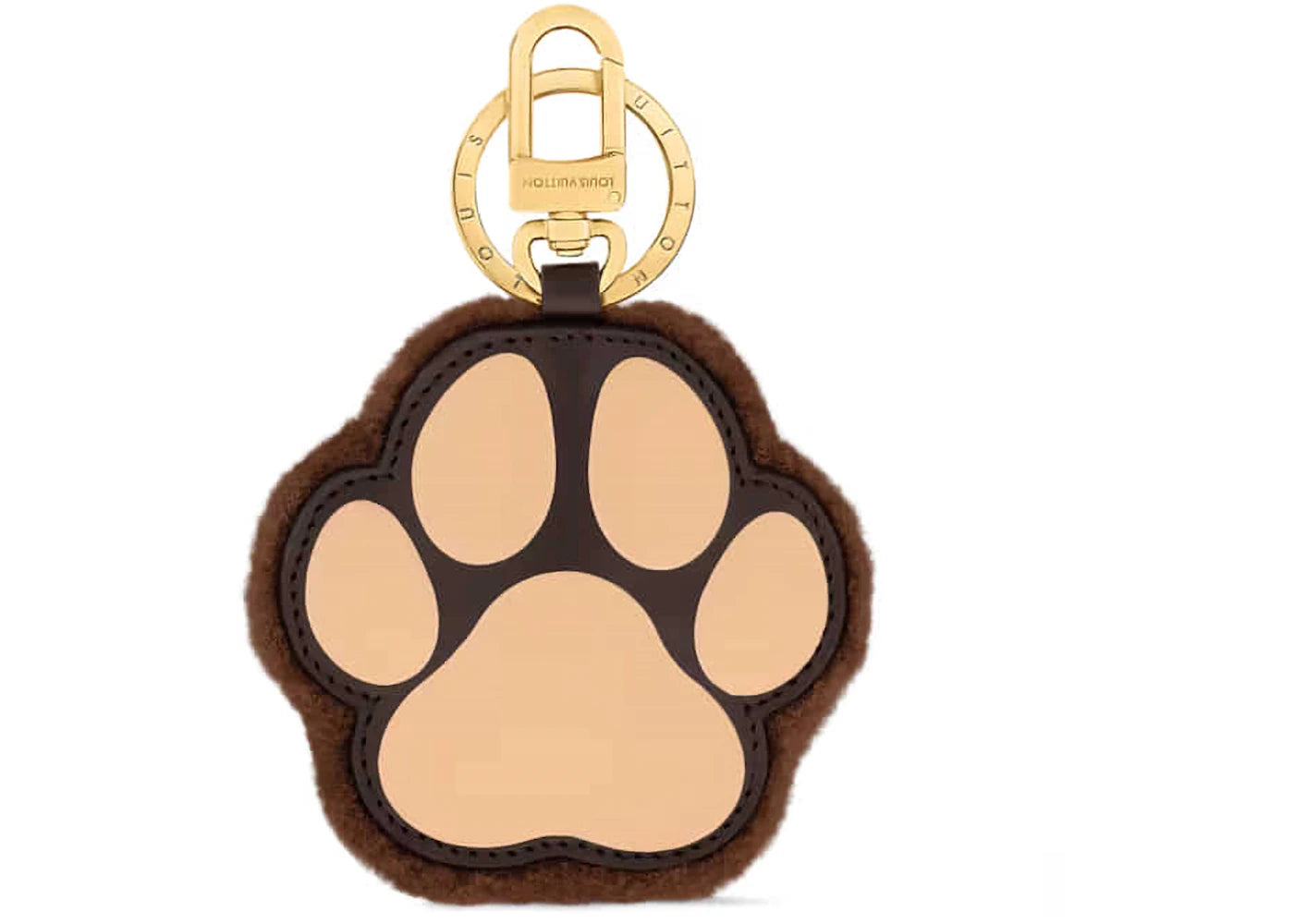 Louis Vuitton LV Paw Key Holder and Bag Charm Brown