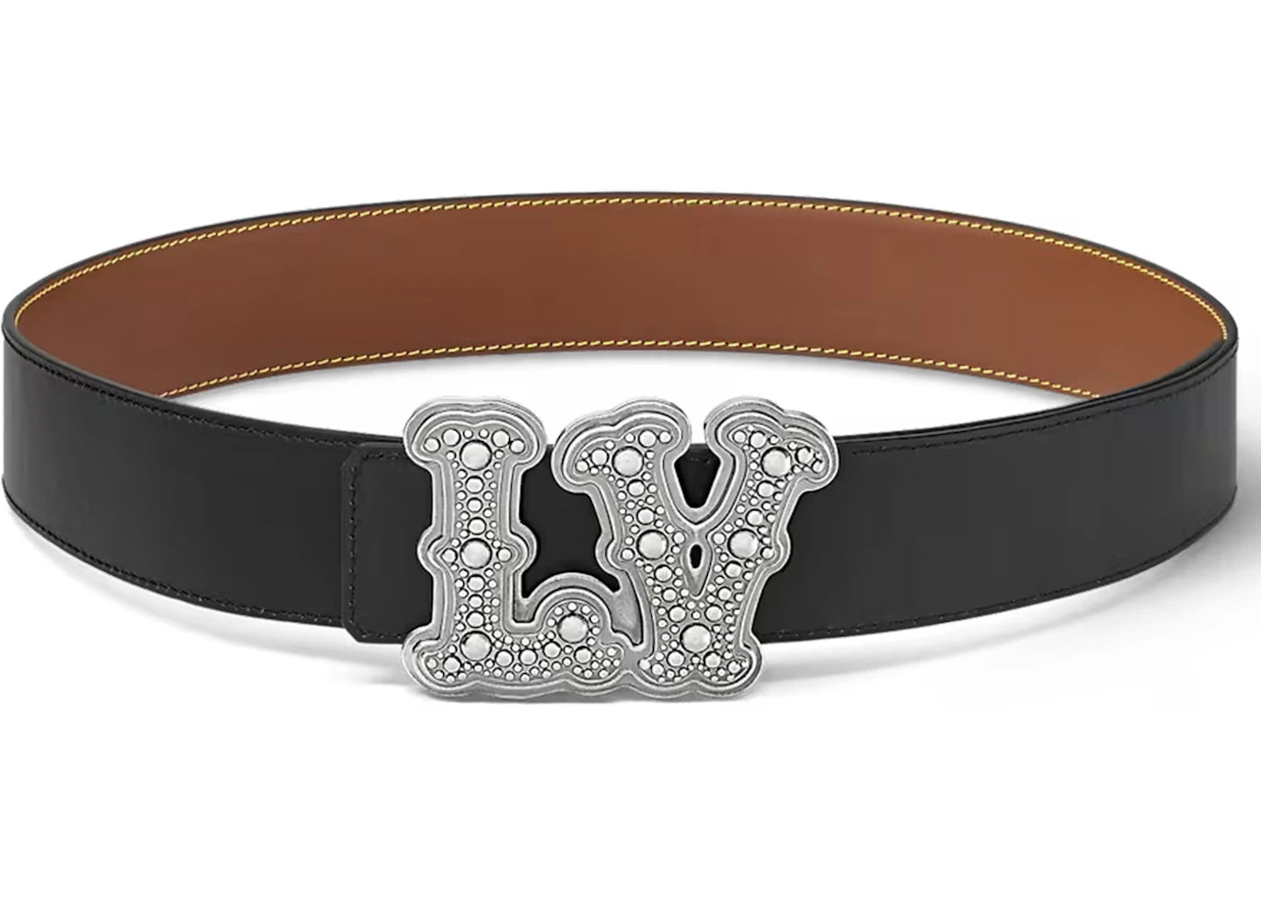 Louis Vuitton LV Ranch Studs 40mm Reversible Belt Black