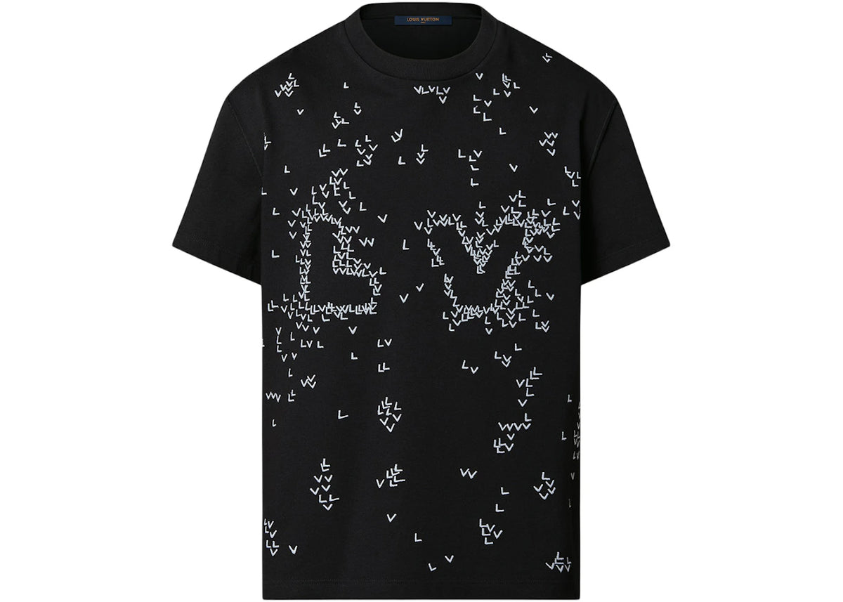 Louis Vuitton LV Spread Embroidery T-Shirt Black