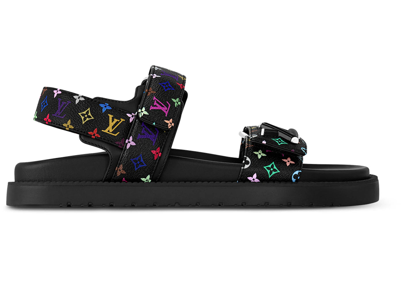 Louis Vuitton LV Sunset Flat Comfort Sandal Takashi Murakami Black (Women's)