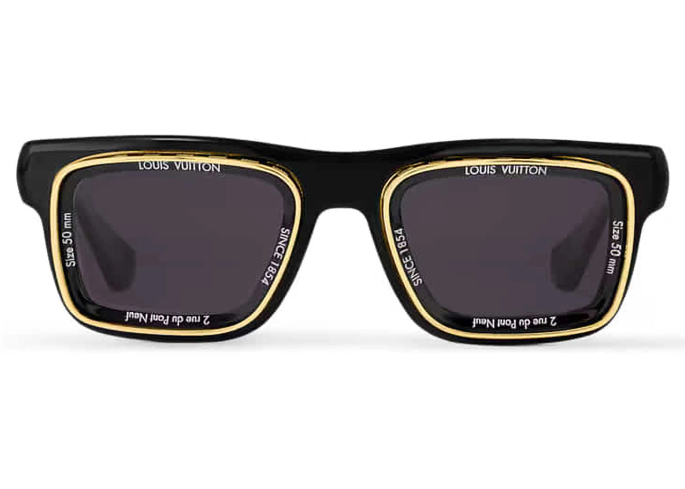 Louis Vuitton LV Super Vision Square Sunglasses Black (Z2599U)