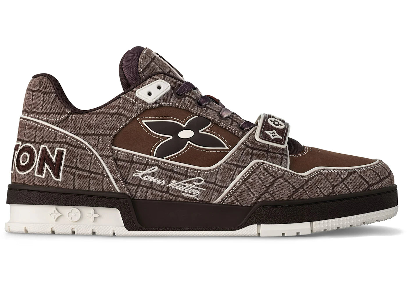 Louis Vuitton LV Trainer Mocha Brown Crocodile