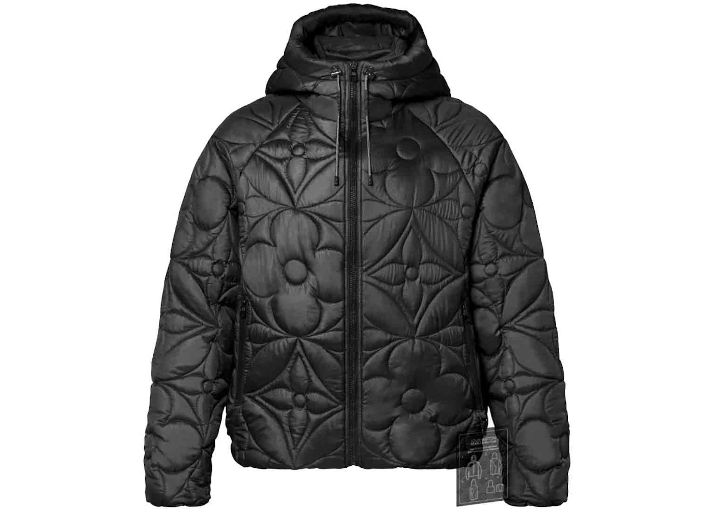 Louis Vuitton LVSE Flower Quilted Hoodie Jacket Black