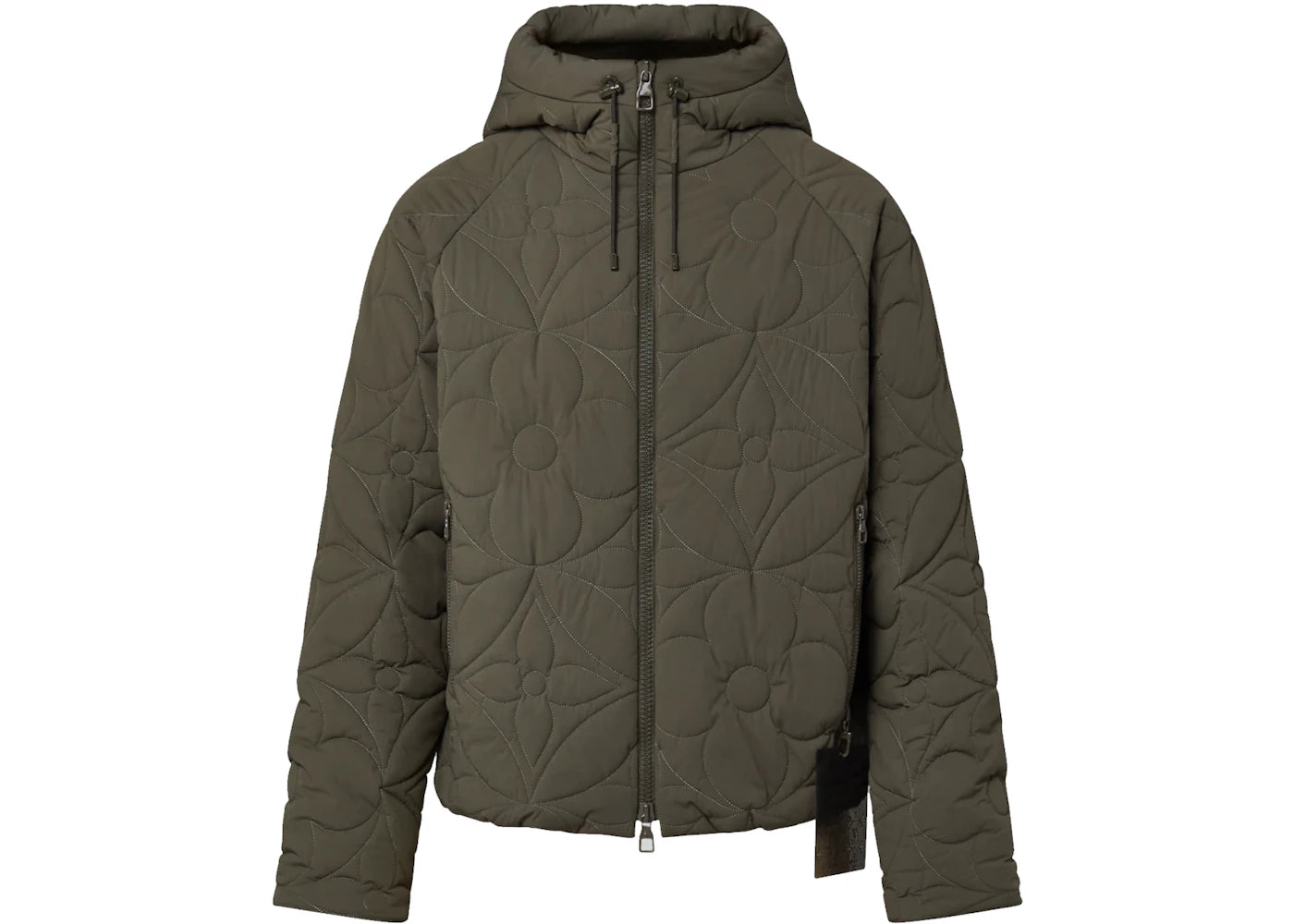 Louis Vuitton LVSE Flower Quilted Hoodie Jacket Dark Khaki