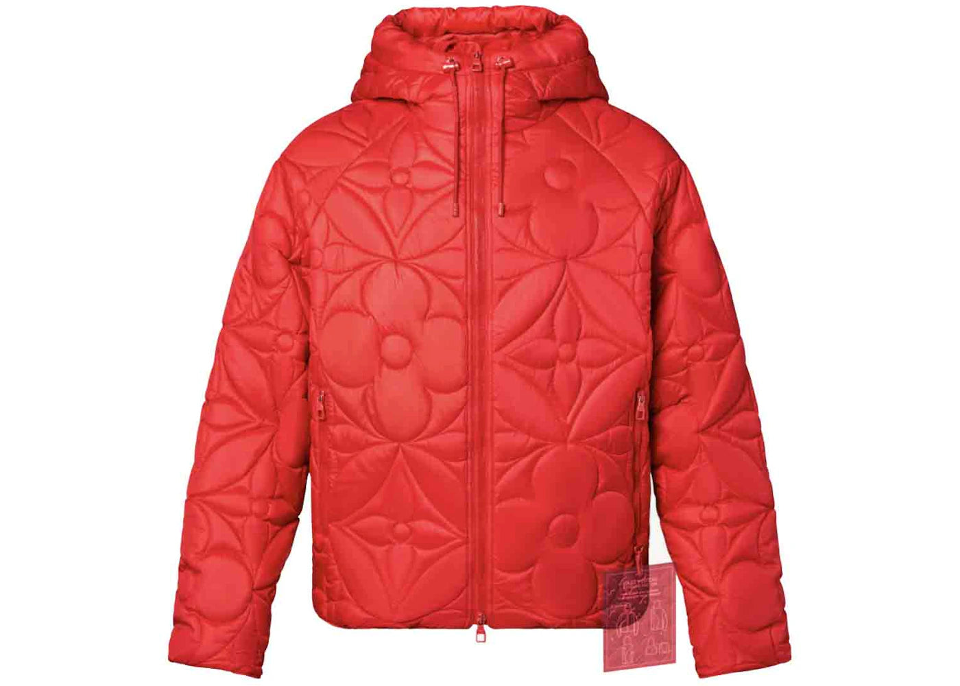 Louis Vuitton LVSE Flower Quilted Hoodie Jacket Rio Red