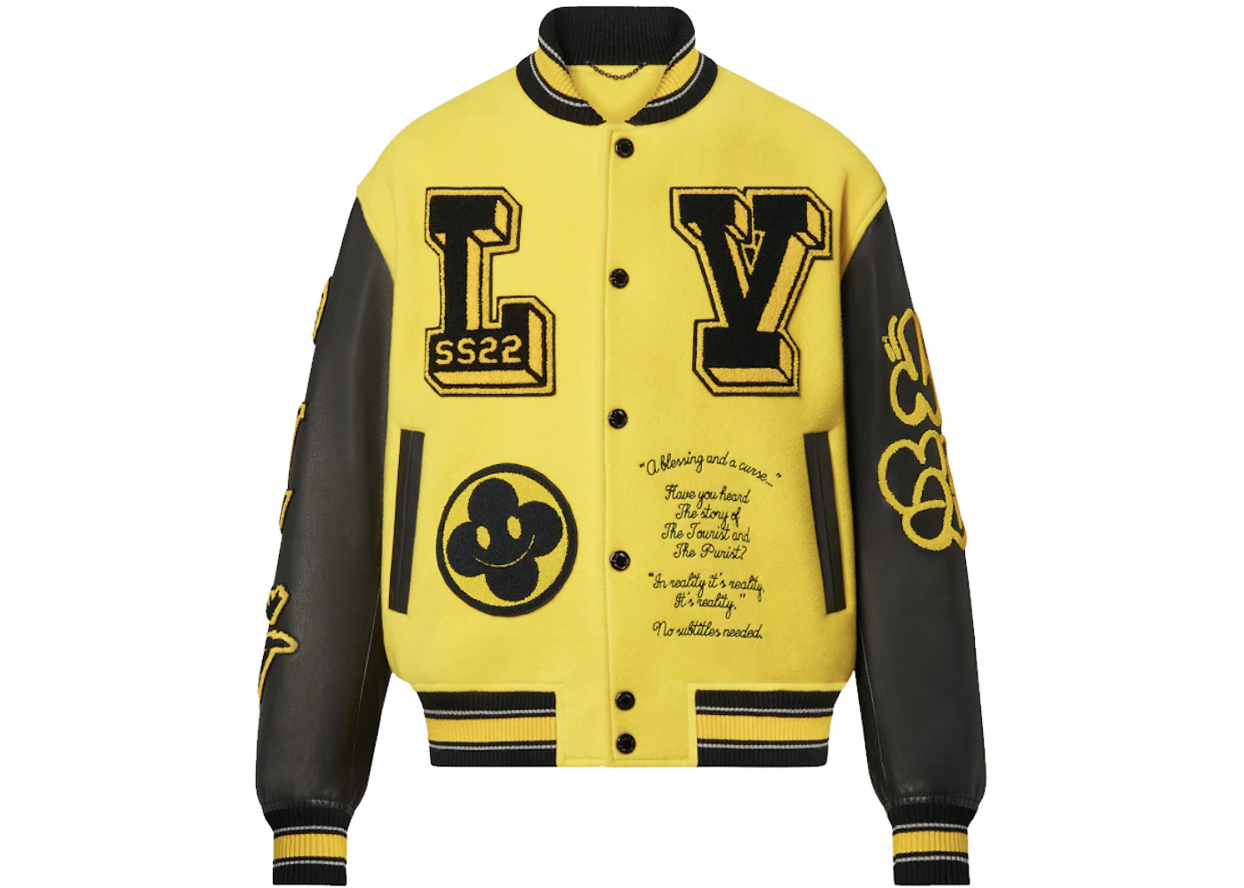 Louis Vuitton Leather Embroidered Varsity Black