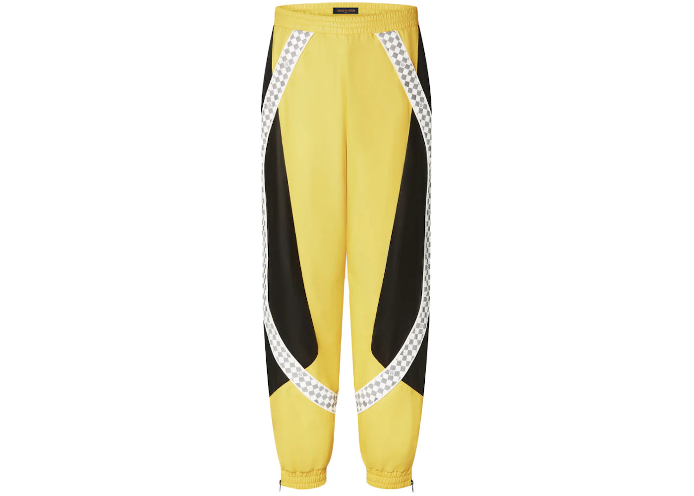 Louis Vuitton Leather Track Pants Yellow