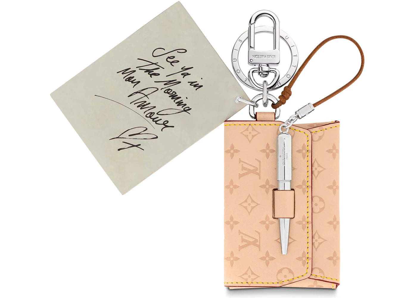 Louis Vuitton Love Letters Figurine Bag Charm Beige