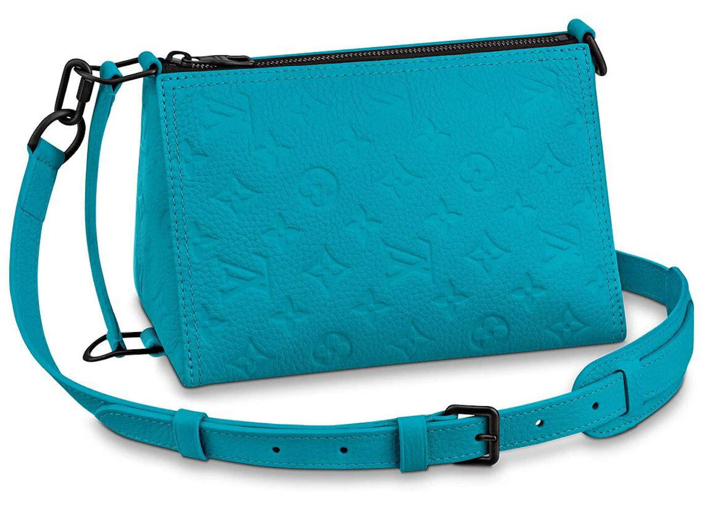 Louis Vuitton Triangle Messenger Monogram Taurillon Turquoise