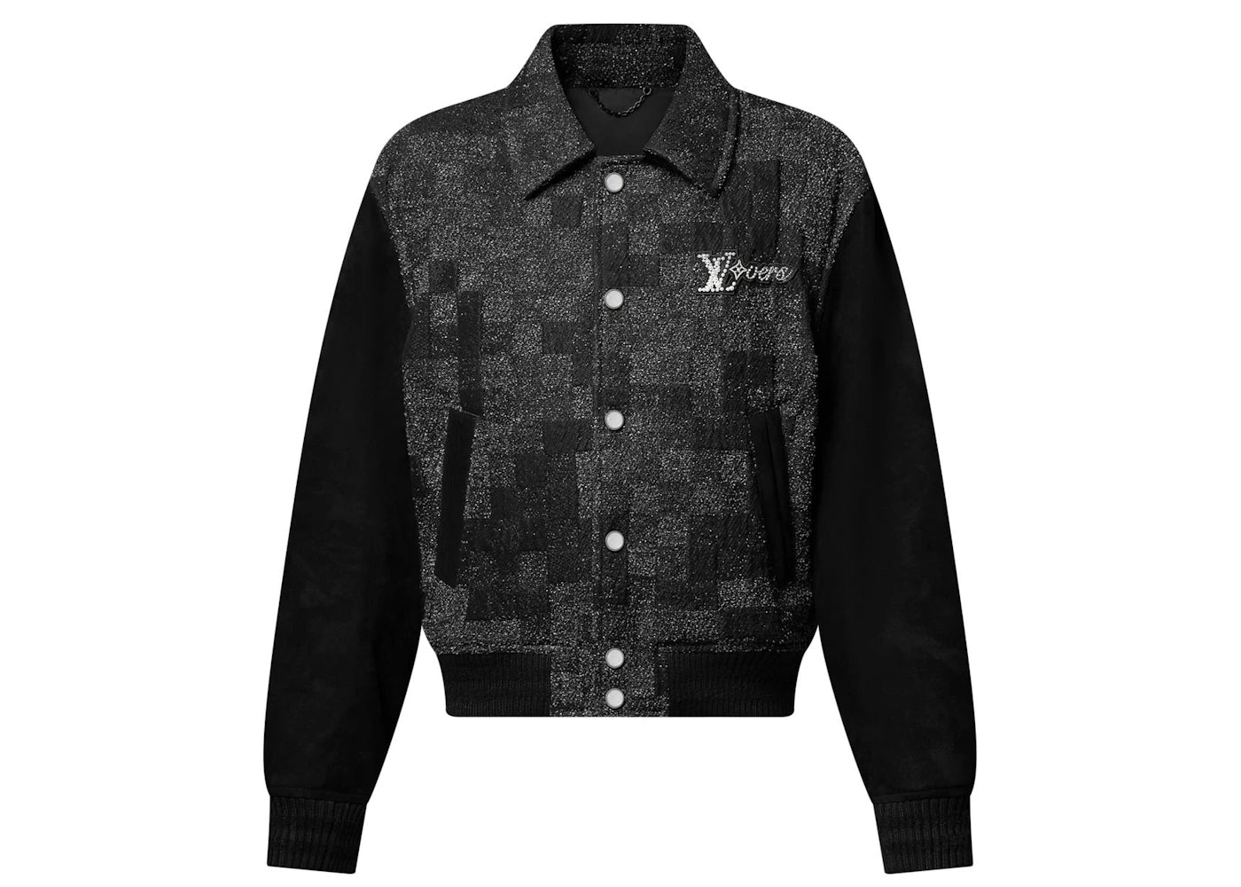 Louis Vuitton Mix Leather Varsity Blouson Black