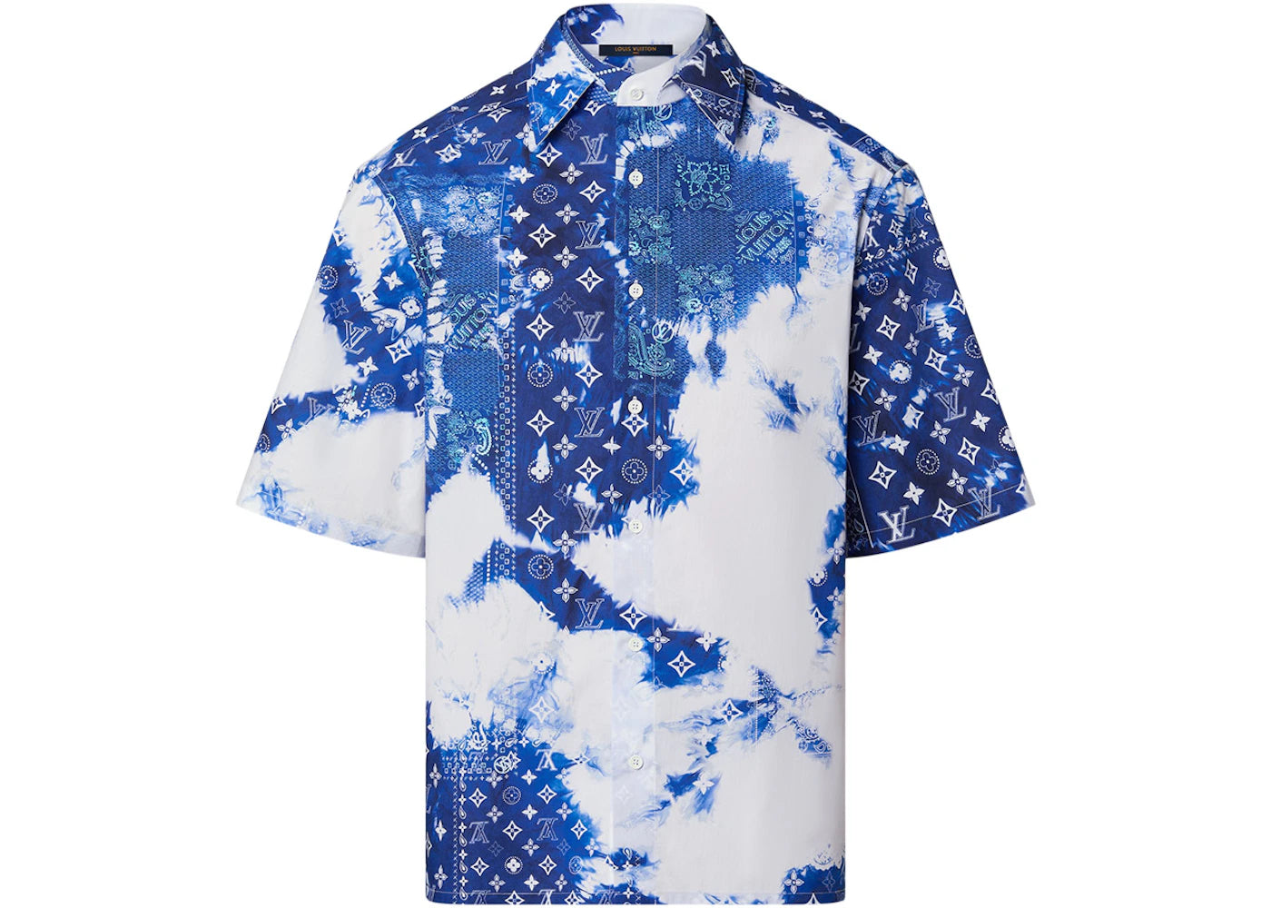 Louis Vuitton Monogram Bandana Shortsleeve Shirt Bleached Blue