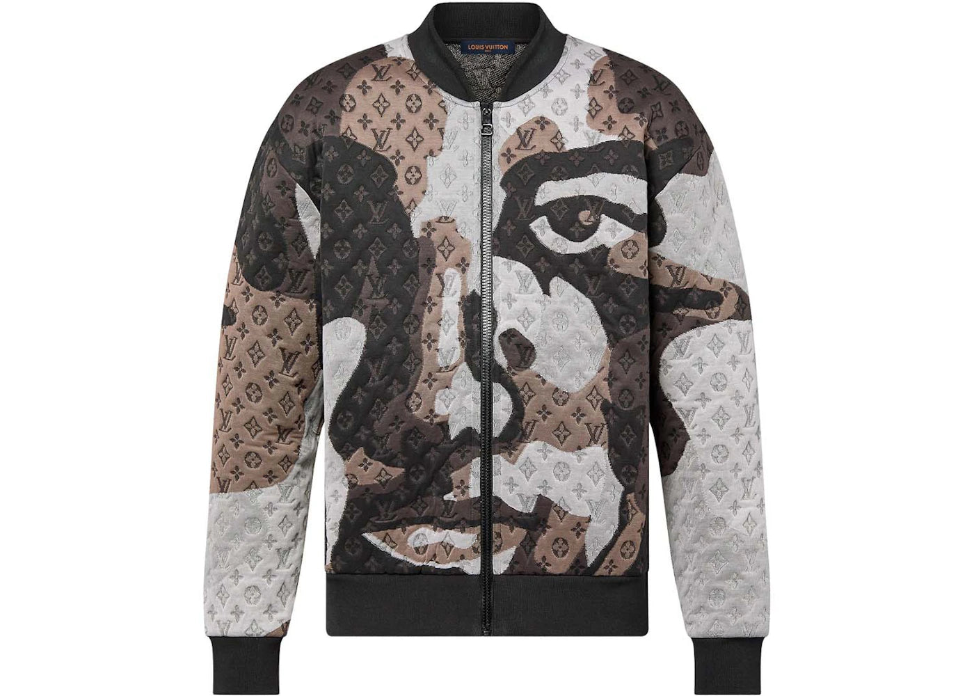 Louis Vuitton Monogram Cotton Jersey Bomber Dark Grey