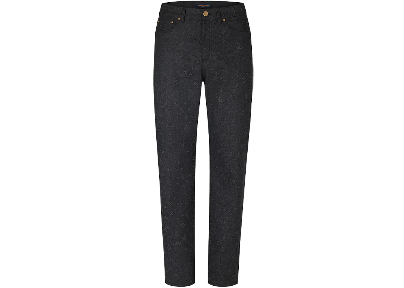 Louis Vuitton Monogram Denim Regular Fit Pants Black