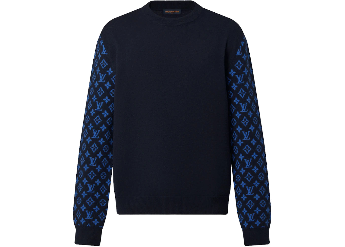 Louis Vuitton Monogram Mix Cashmere Crewneck Total Eclipse