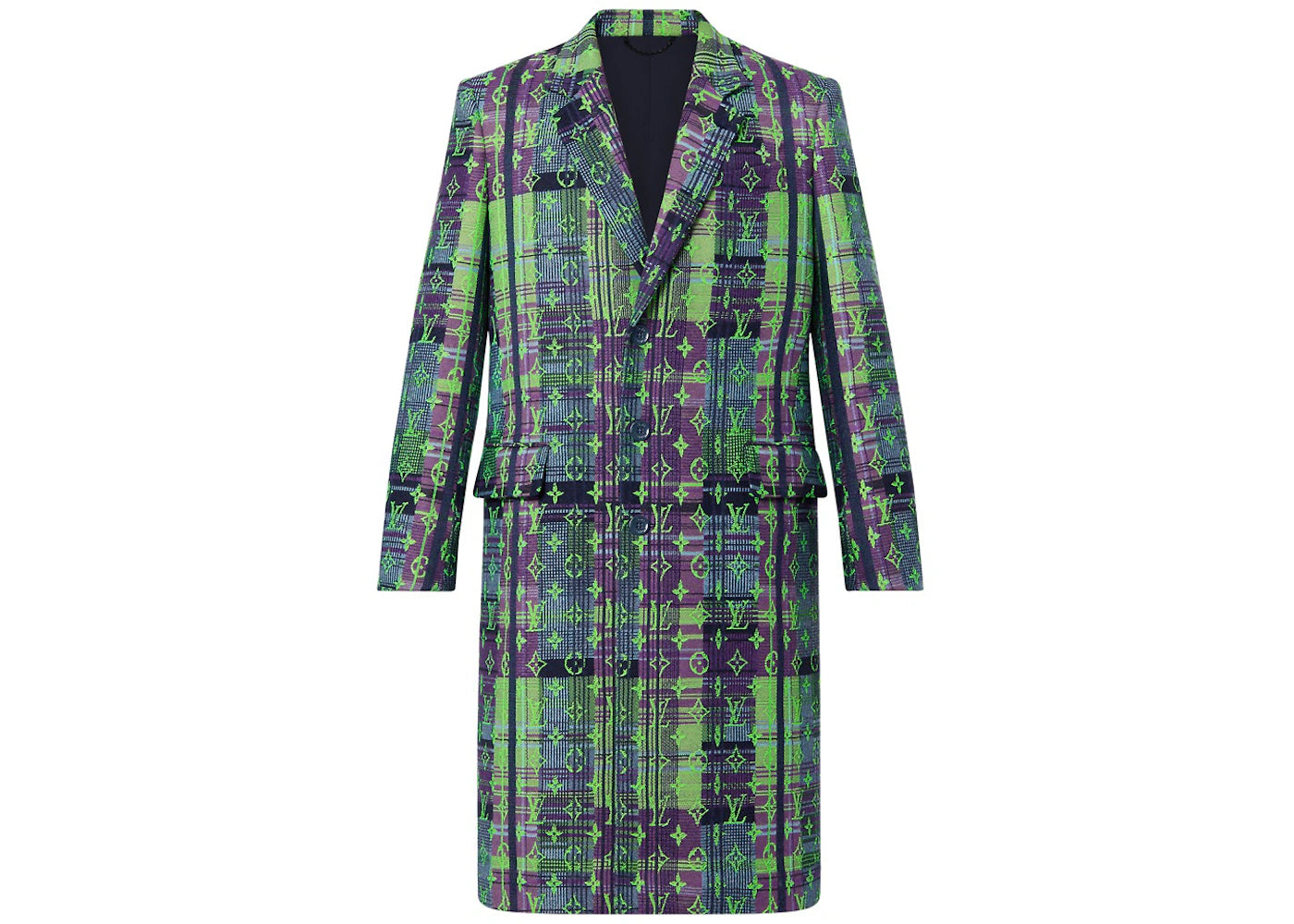 Louis Vuitton Monogram Neon Check Coat Multicolor
