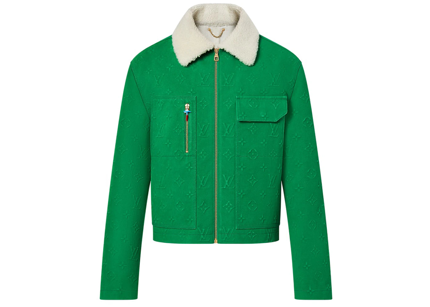 Louis Vuitton Monogram Workwear Denim Jacket Green