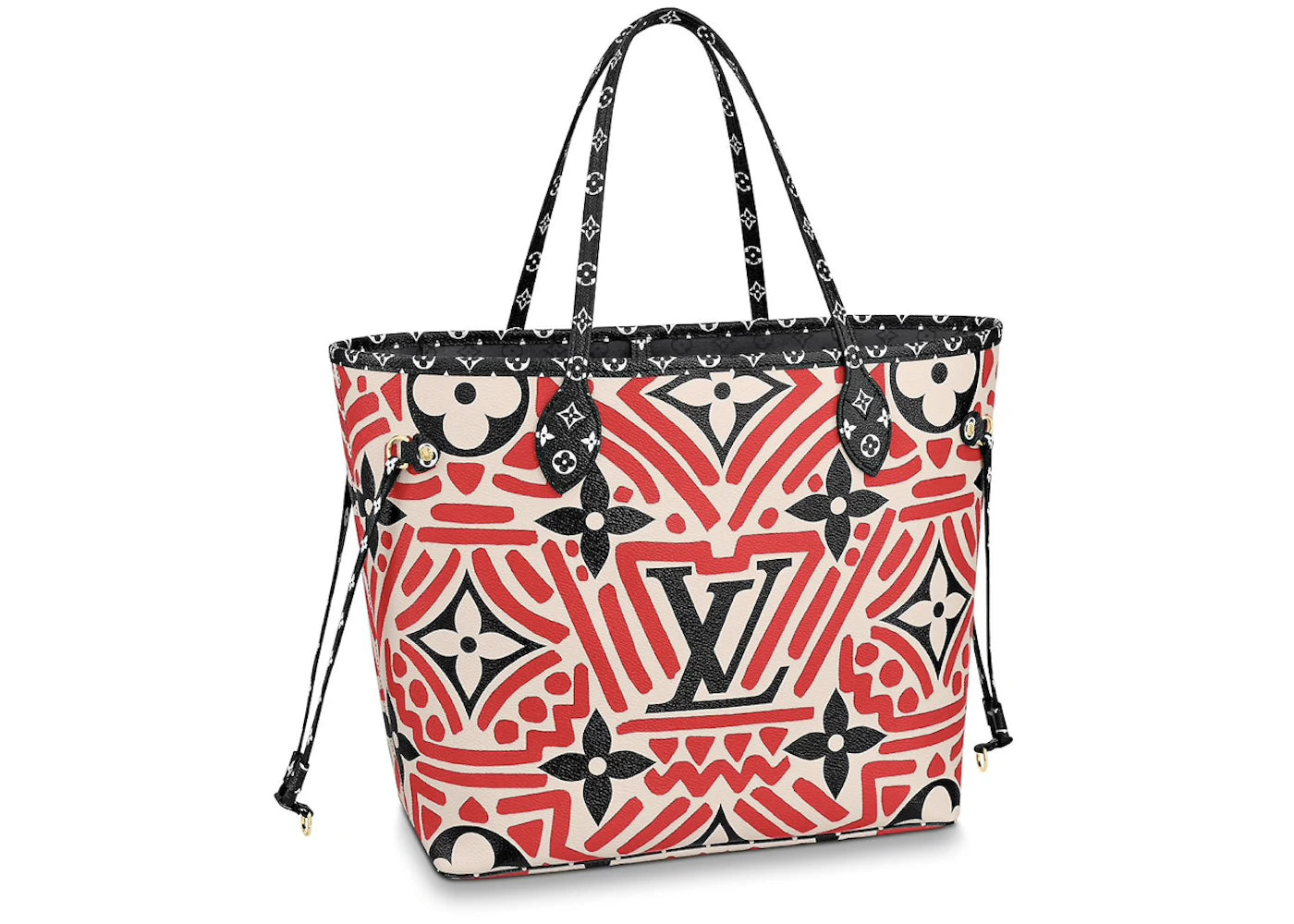 Louis Vuitton Crafty Neverfull MM Cream/Red