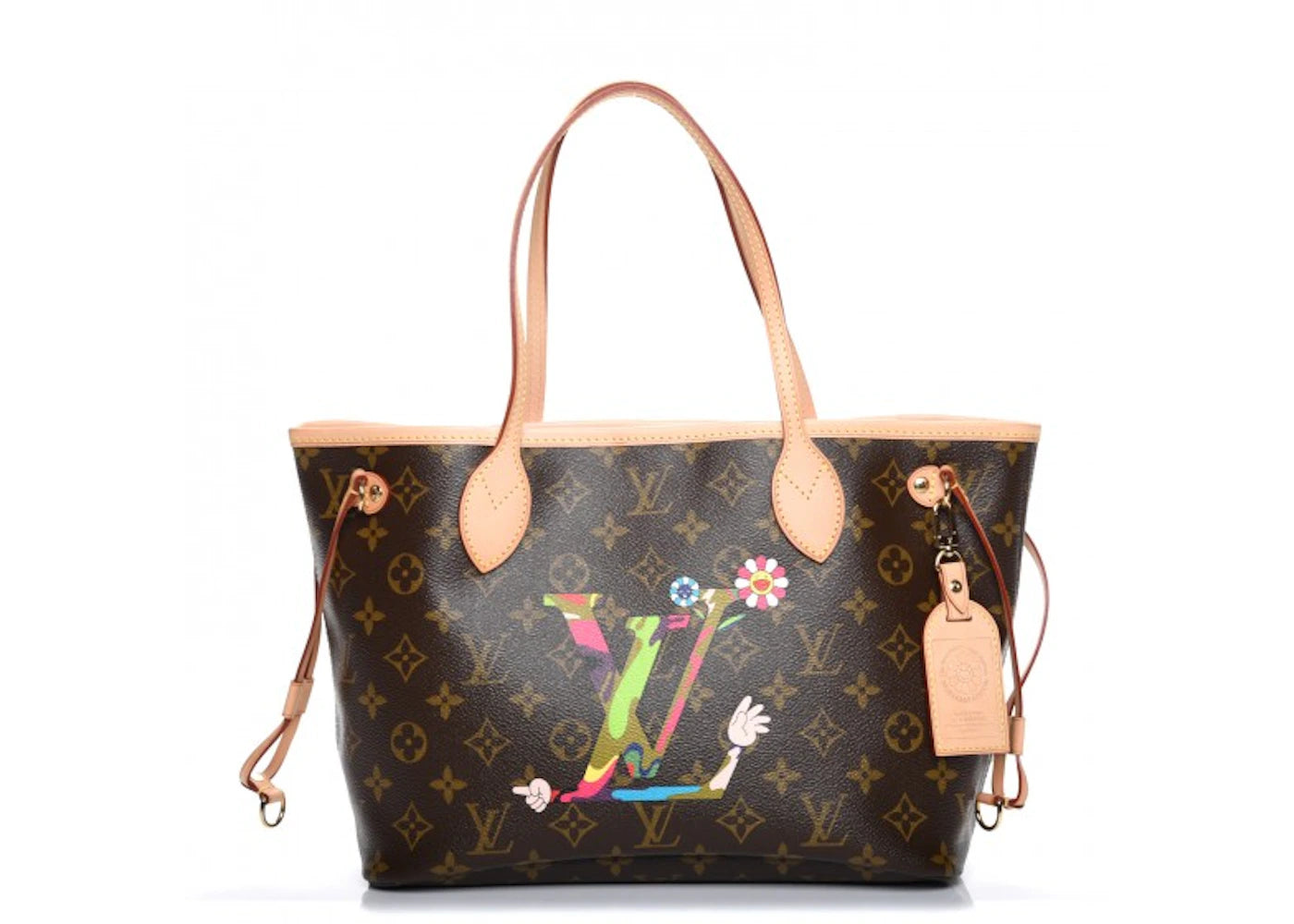 Louis Vuitton x Takashi Murakami Neverfull MOCA (Without Pouch) PM Pink Lining