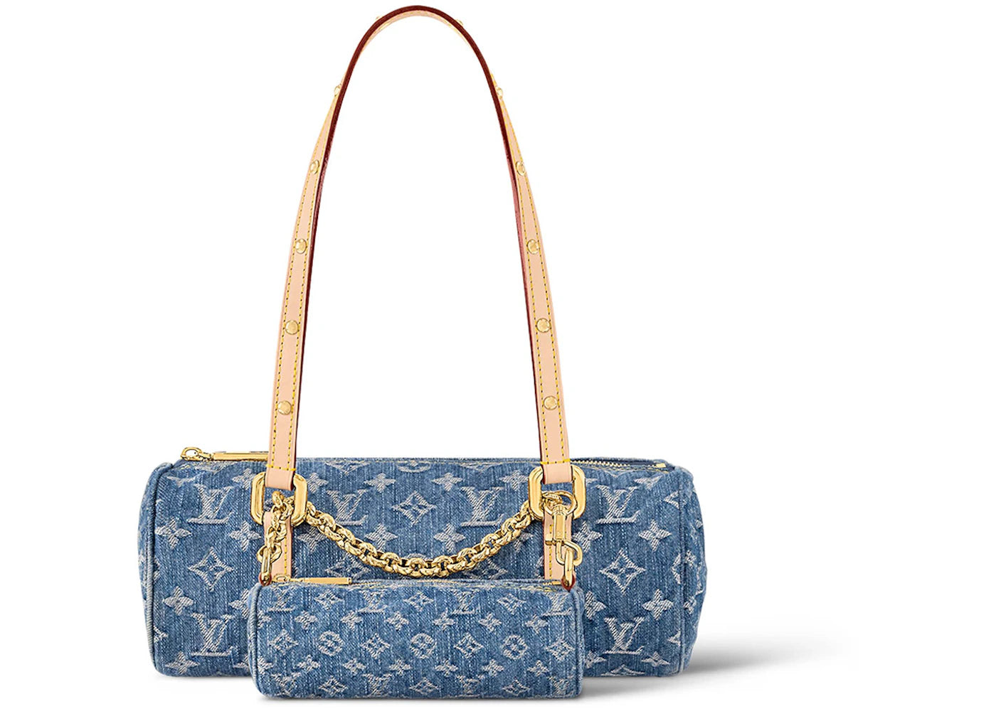 Louis Vuitton Papillon Bag Monogram Denim Blue