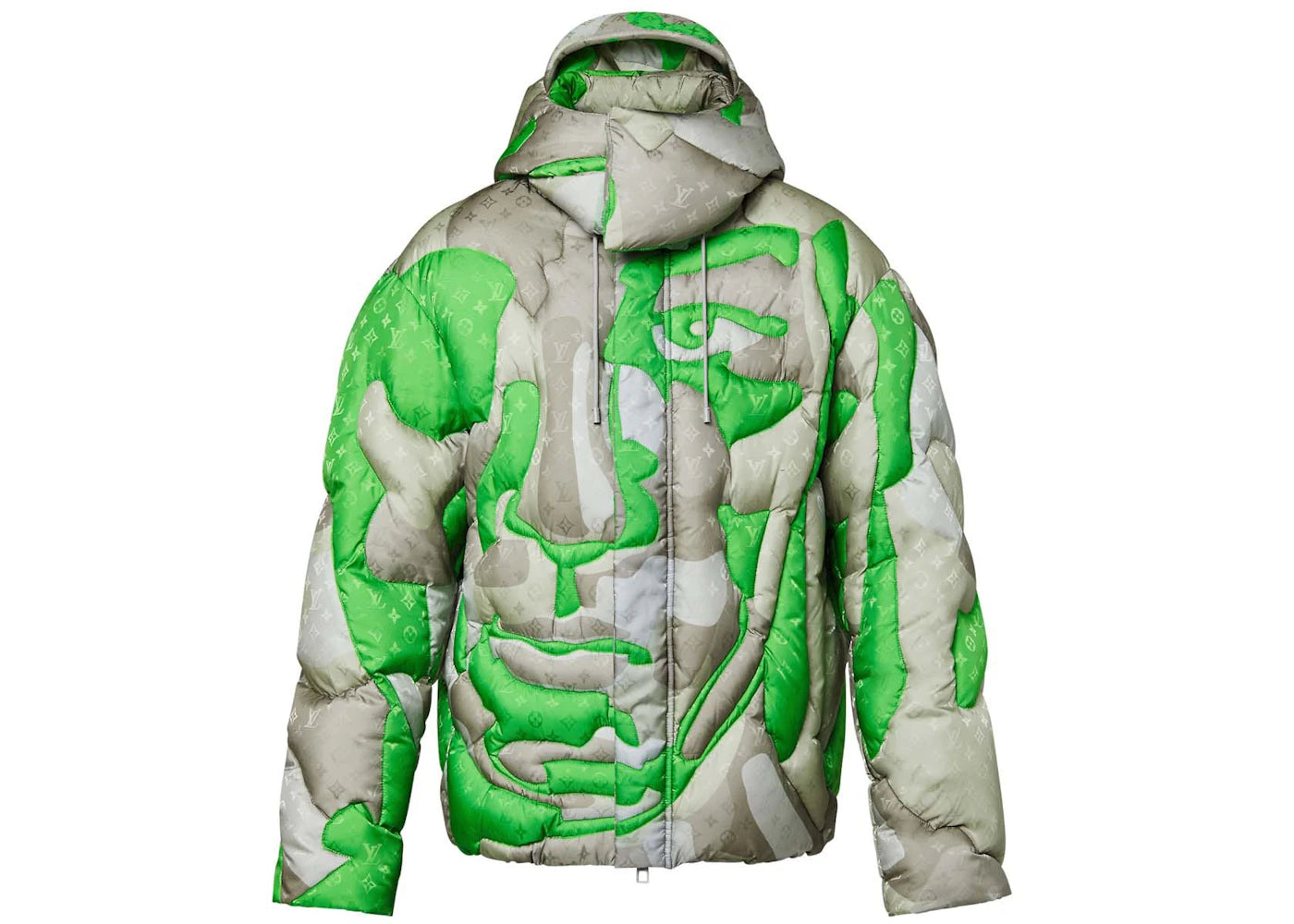 Louis Vuitton Patchworked Portrait Puffer Blouson Opal Green