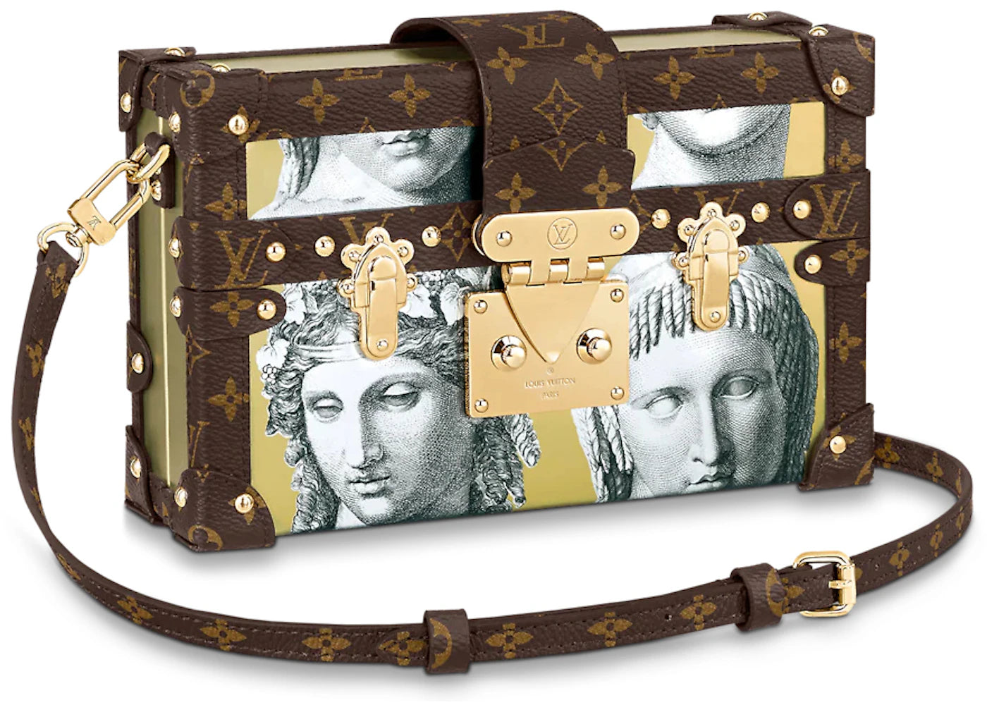 Louis Vuitton x Fornasetti Petite Malle Faded Portrait Gold/Brown