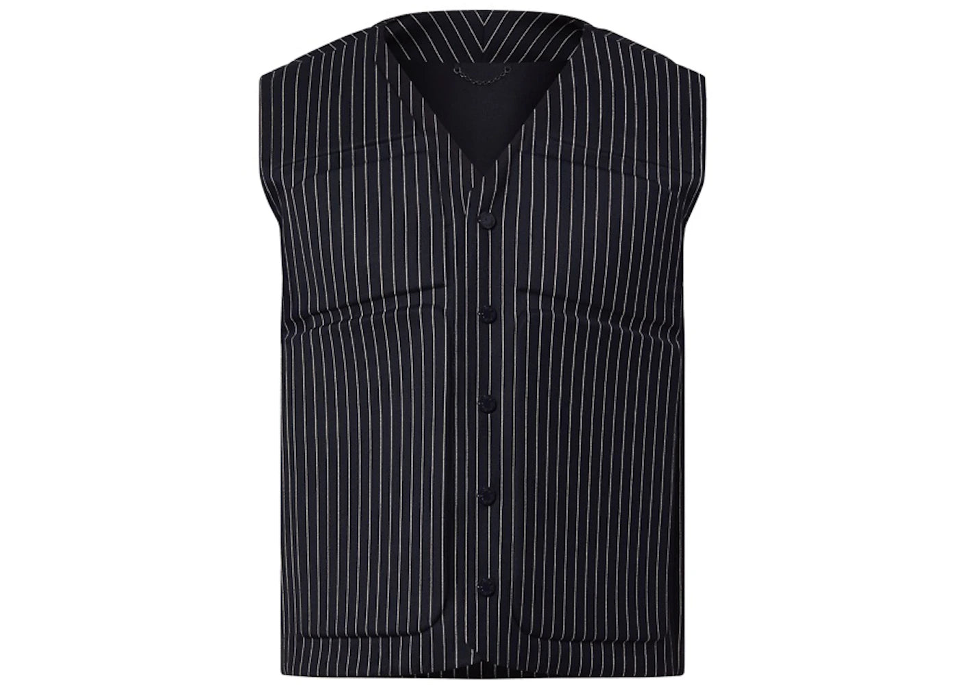 Louis Vuitton Pinstripe Padded Waistcoat Blue