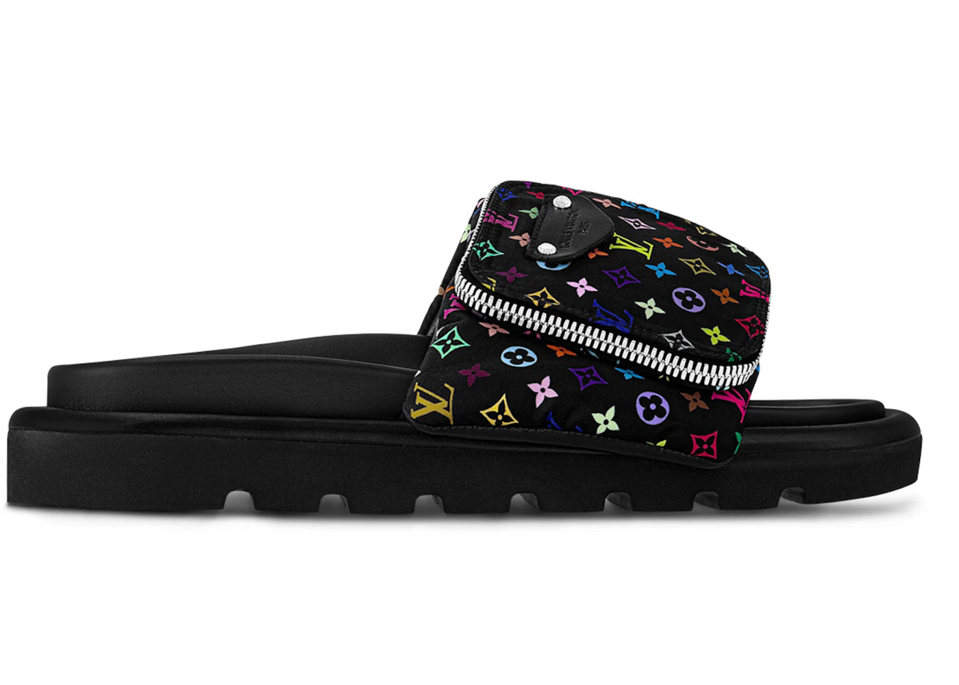 Louis Vuitton Pool Pillow Flat Comfort Mule Takashi Murakami Black (Women's)