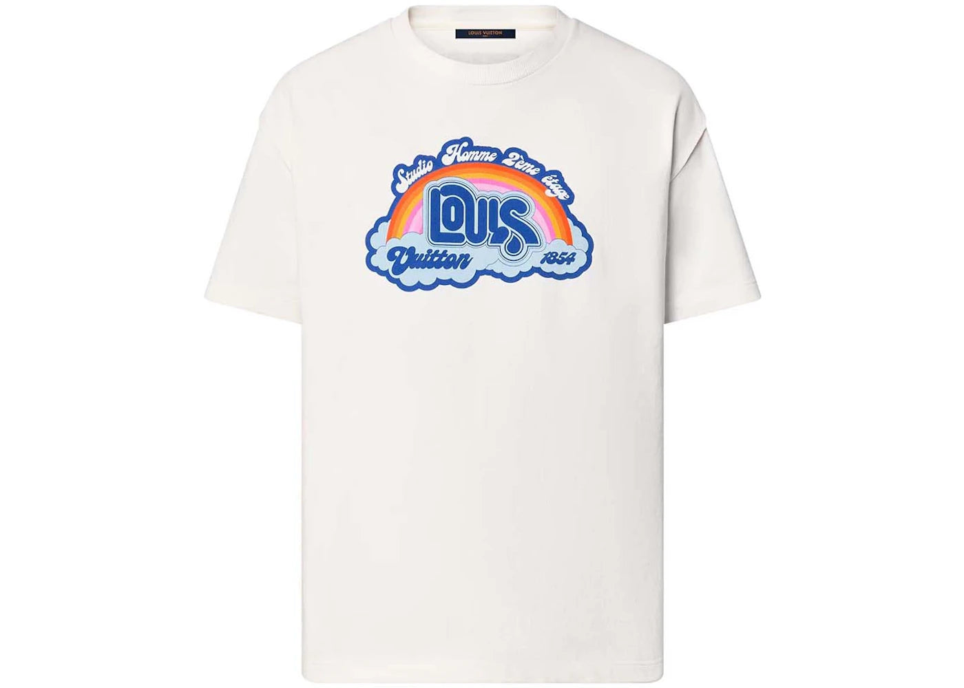 Louis Vuitton Rainbow Printed T-shirt Milky White