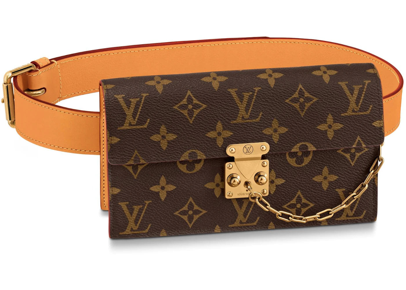 Louis Vuitton S Lock Belt Pouch Monogram PM Brown
